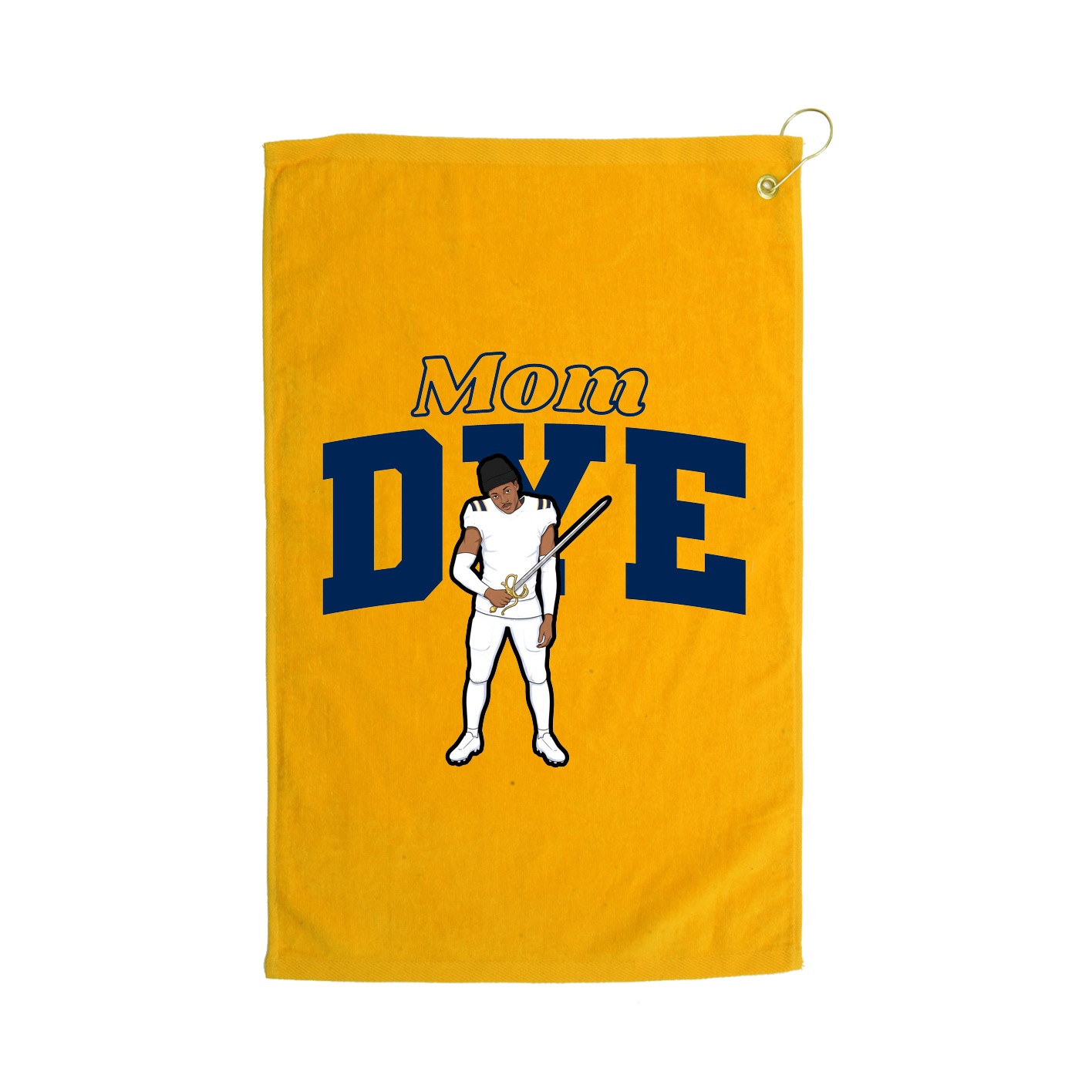 Golf Towel — Mothers Day Block in Gold