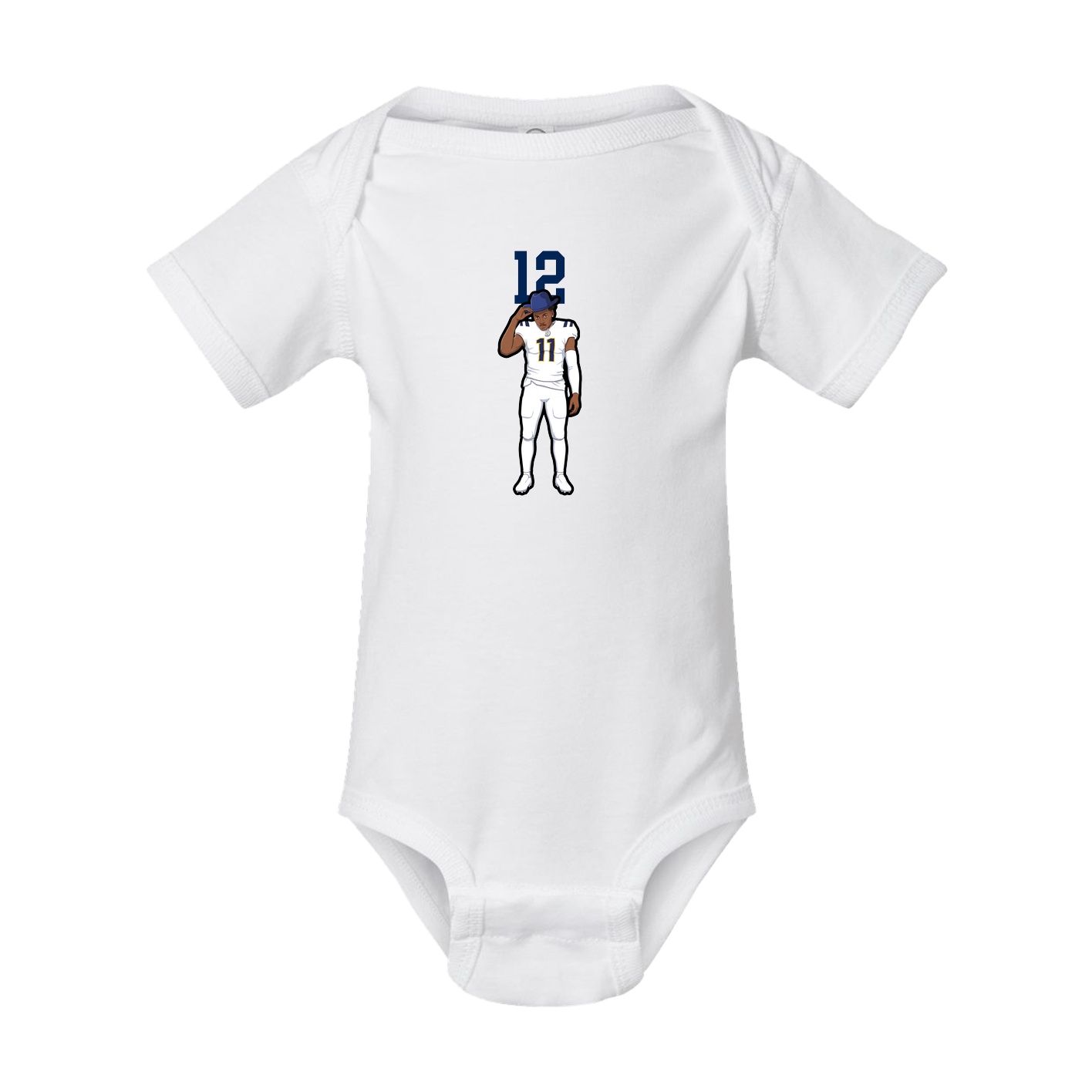 Baby Onesie — Number Top in White