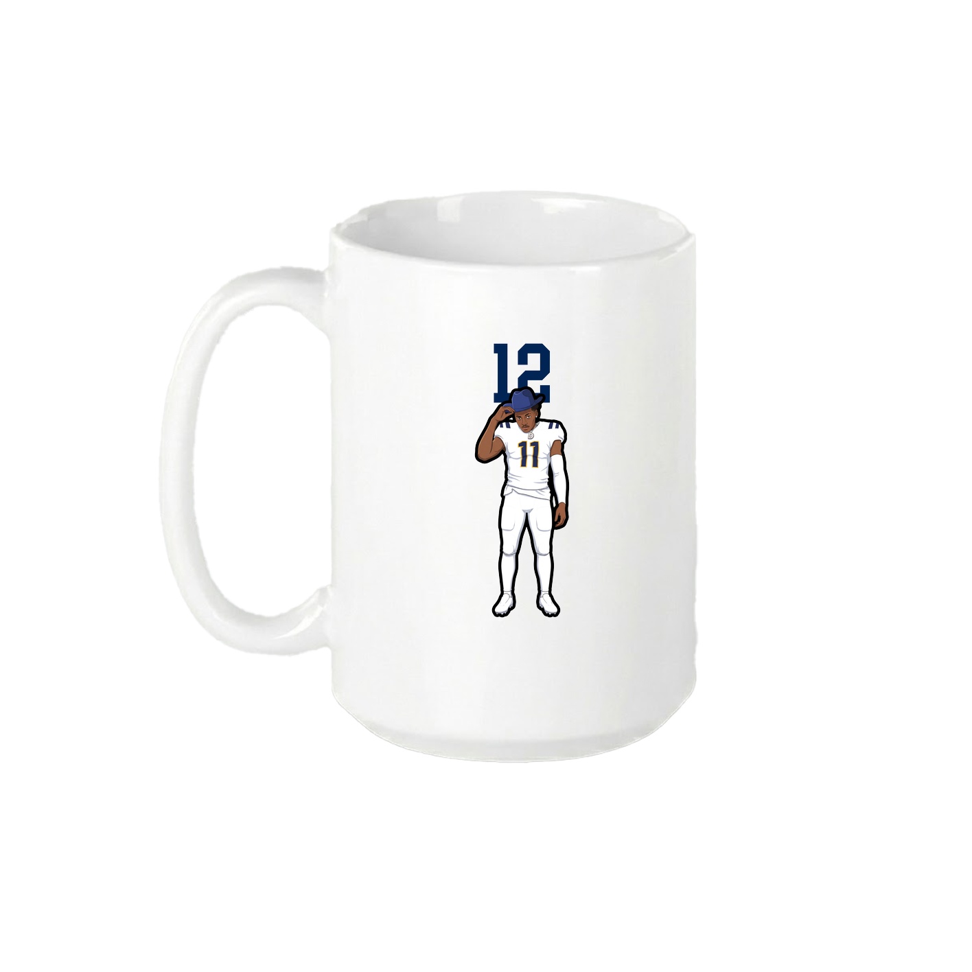 15oz Coffee Mug — Number Top in White