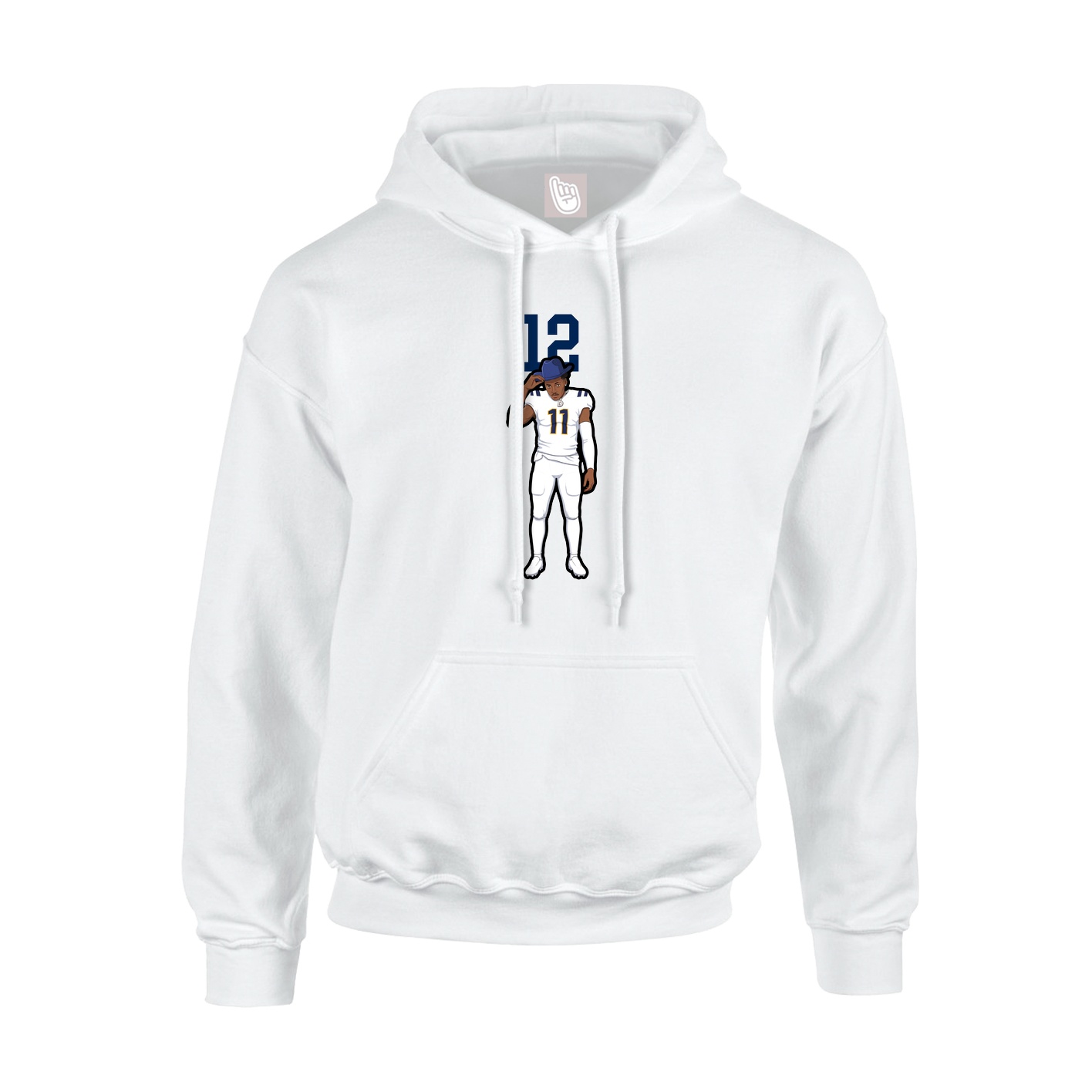 Hoodie — Number Top in White