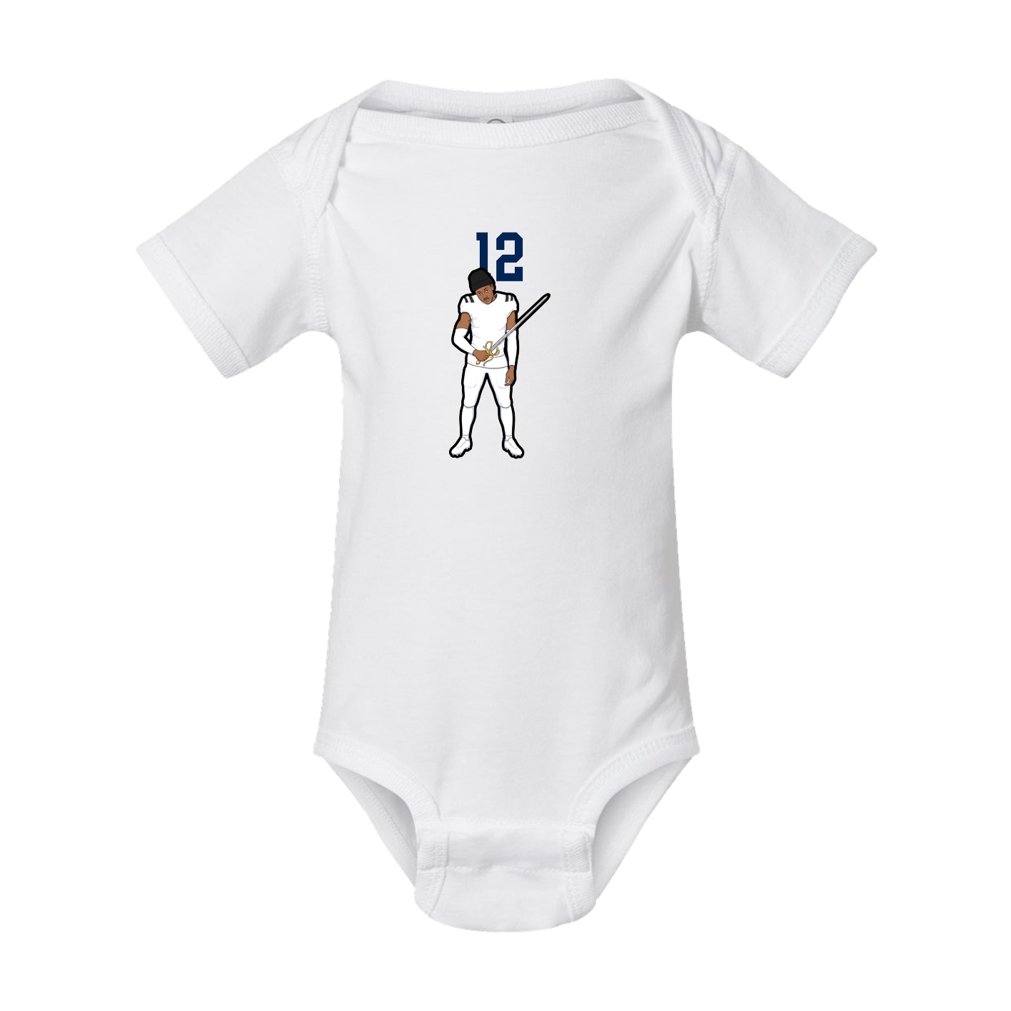 Baby Onesie — Number Top in White
