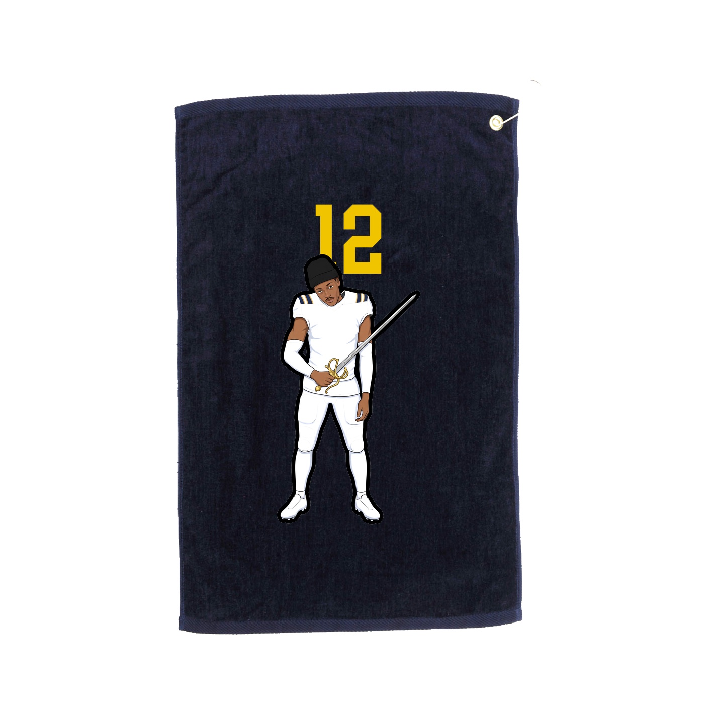 Golf Towel — Number Top in Navy