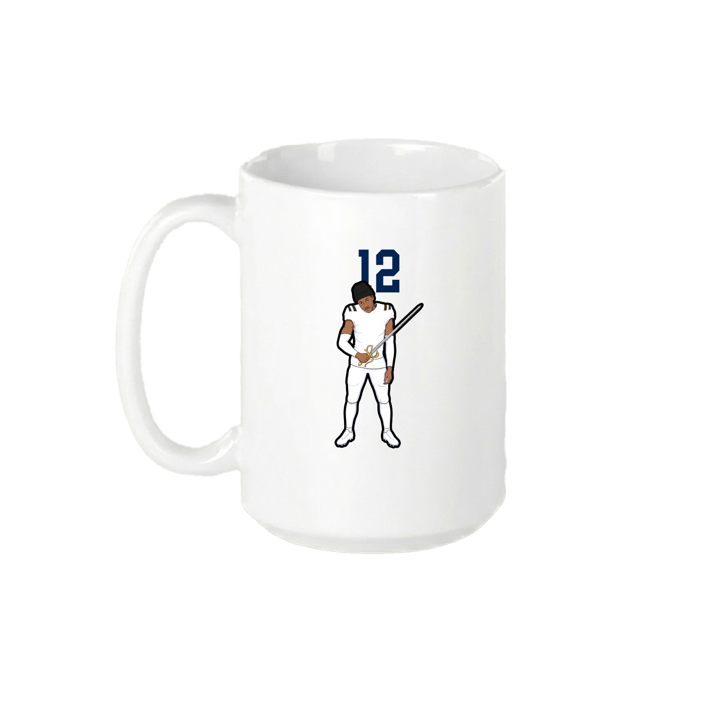 15oz Coffee Mug — Number Top in White