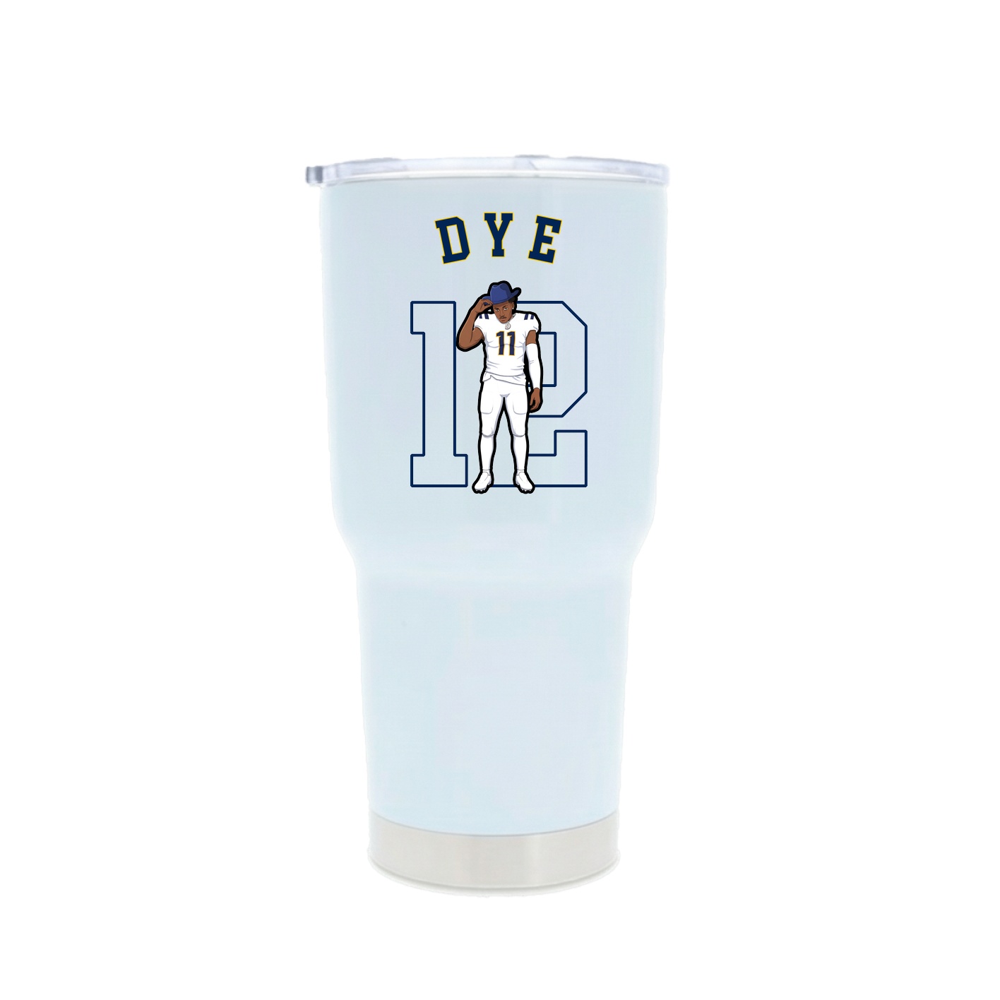 30oz Stainless Steel Tumbler — Shirsey Arch in White