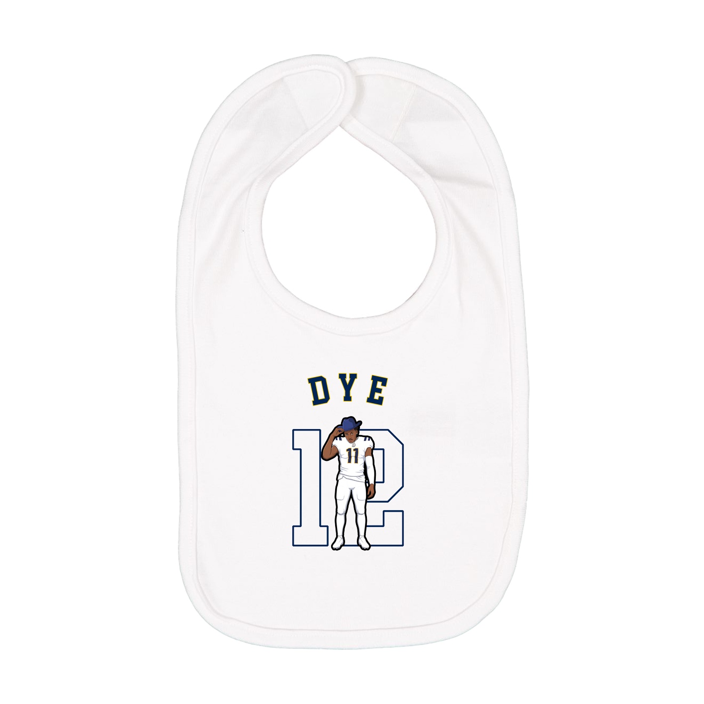 Infant Bib — Shirsey Arch in White