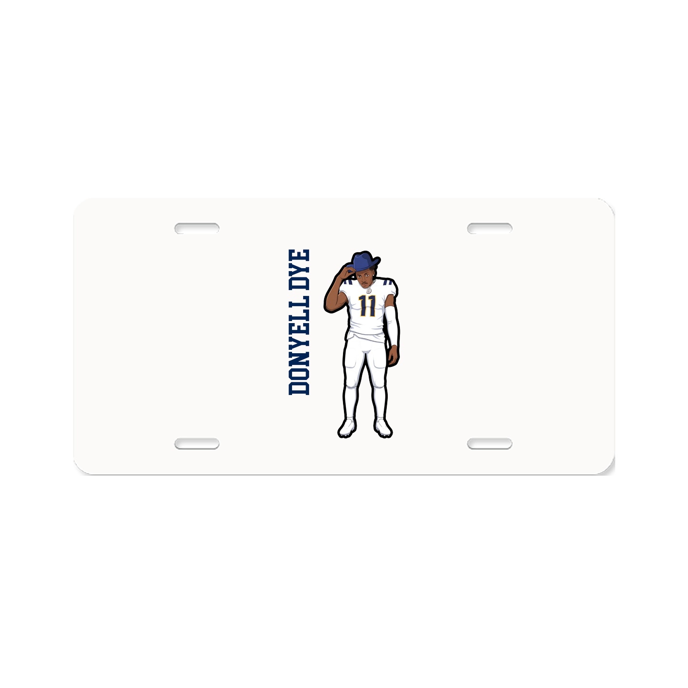License Plate — Name Vertical in Classic