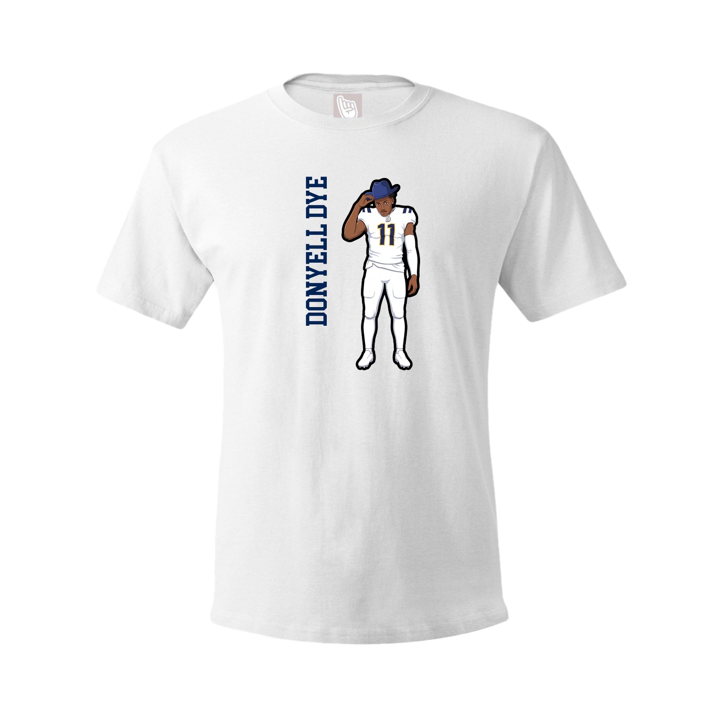 Tee — Name Vertical in White