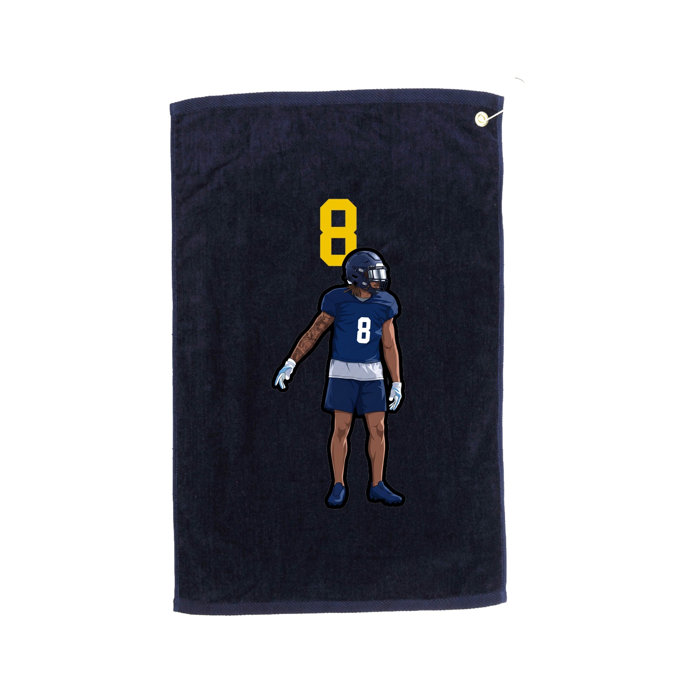 Golf Towel — Number Top in Navy
