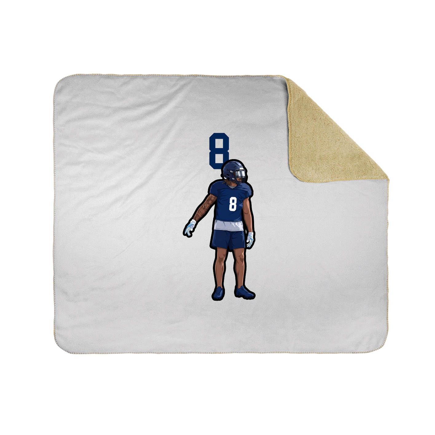 Throw Blanket — Number Top in White