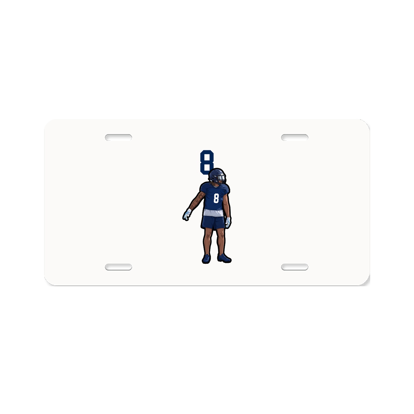 License Plate — Number Top in Classic