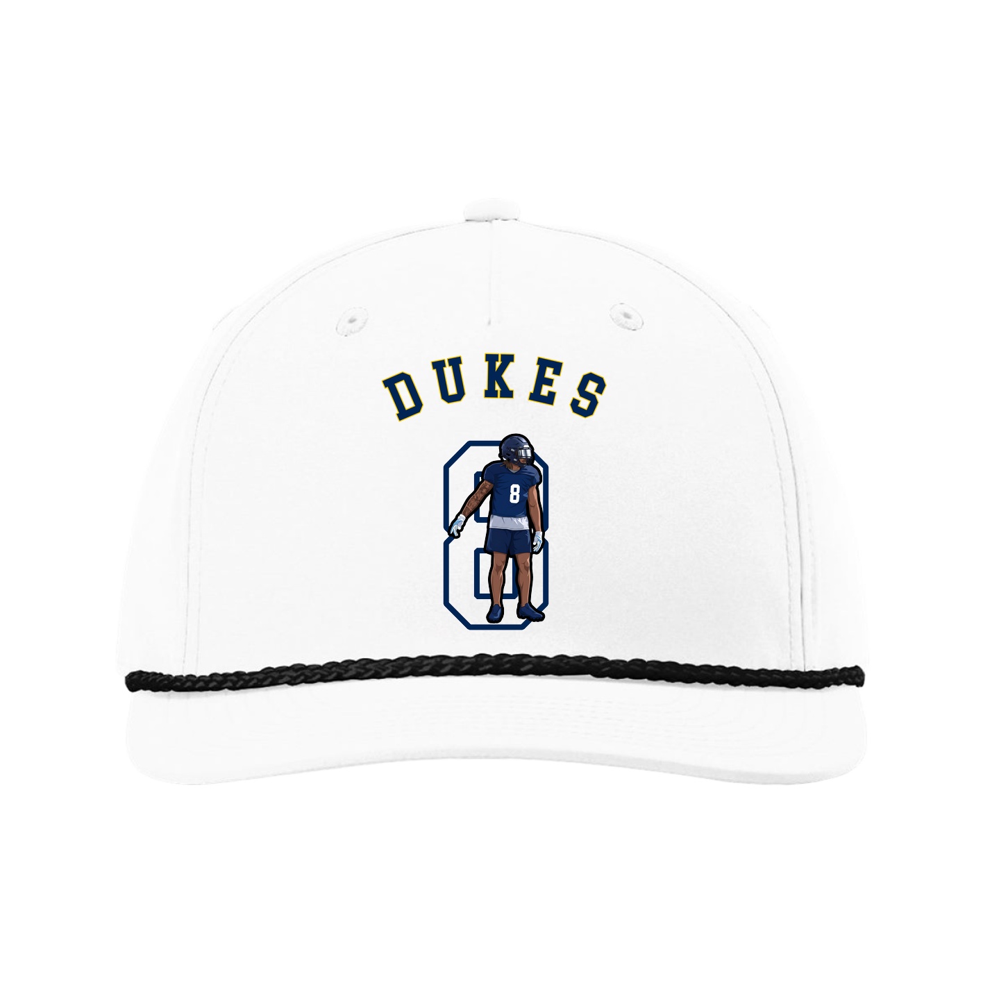 Five-Panel Classic Rope Cap — Shirsey Arch in White