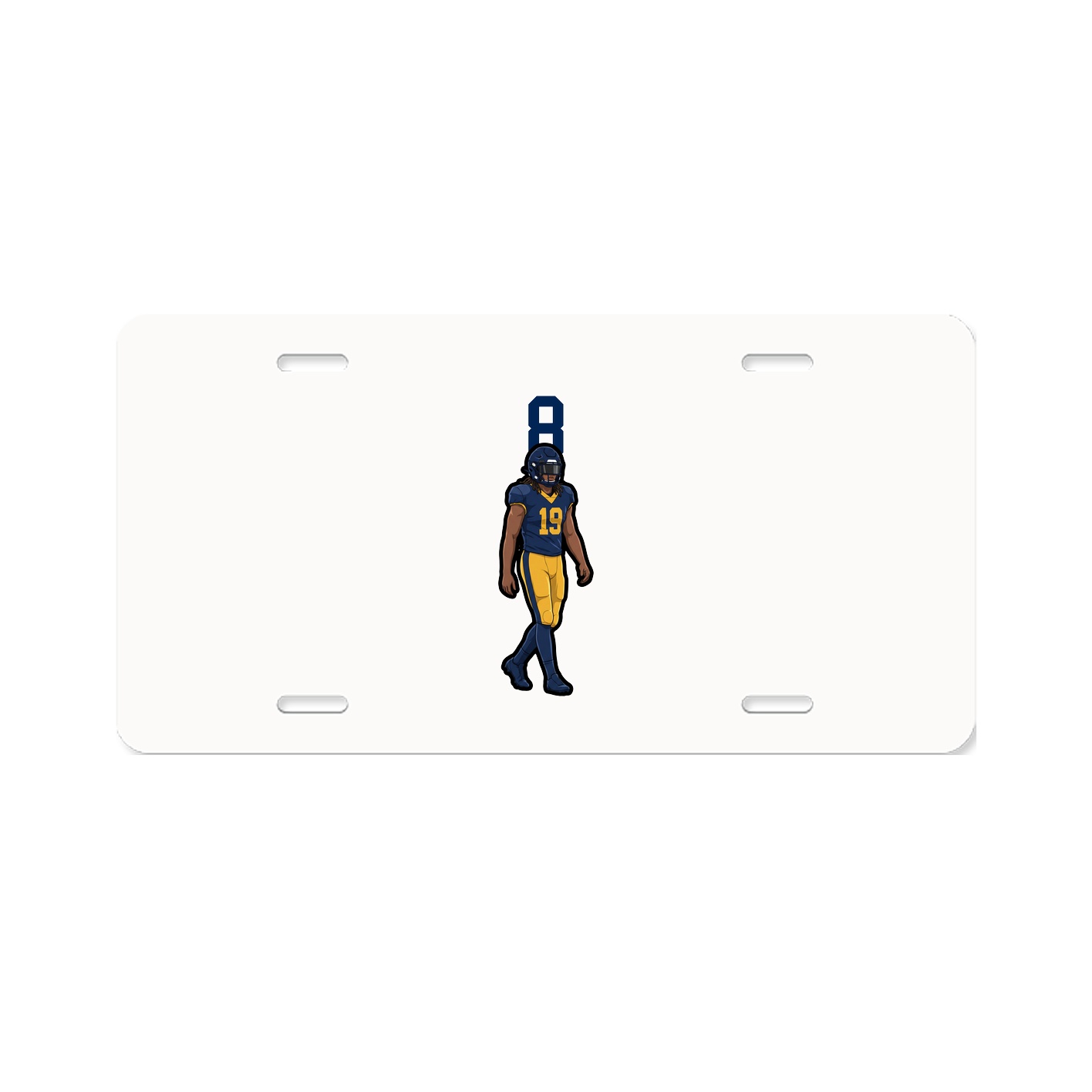 License Plate — Number Top in Classic