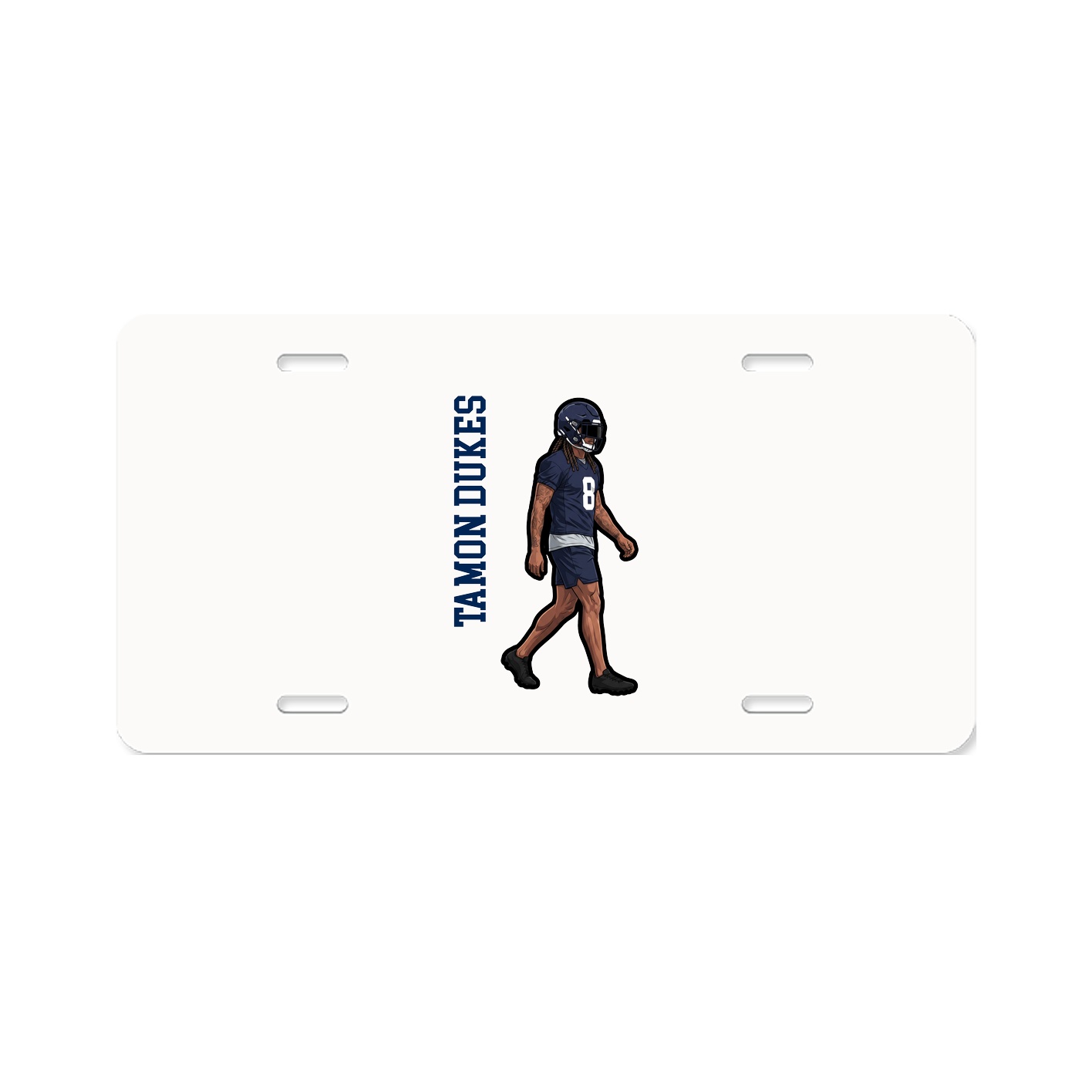 License Plate — Name Vertical in Classic