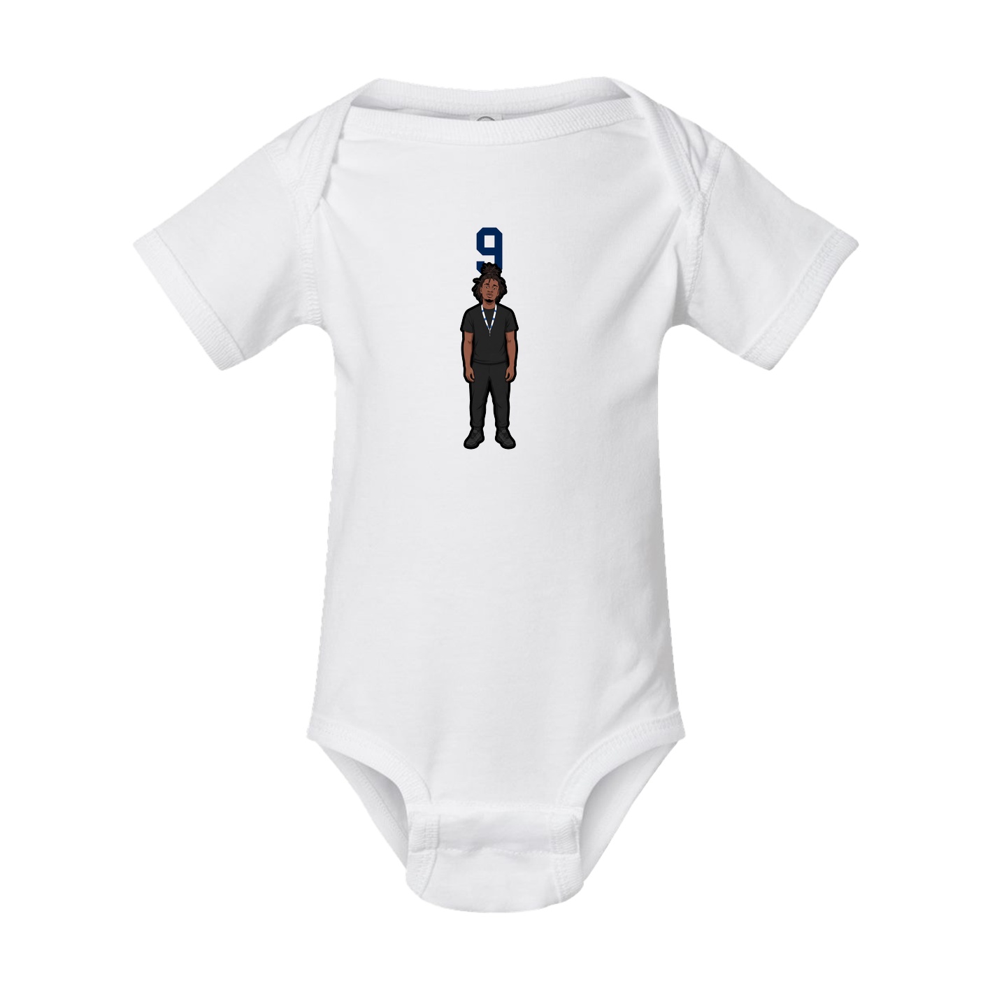 Baby Onesie — Number Top in White