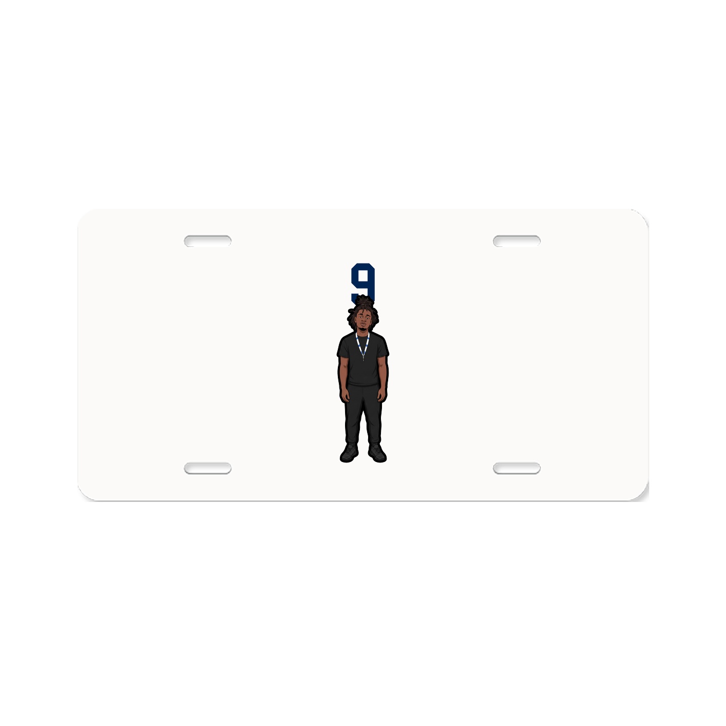 License Plate — Number Top in Classic