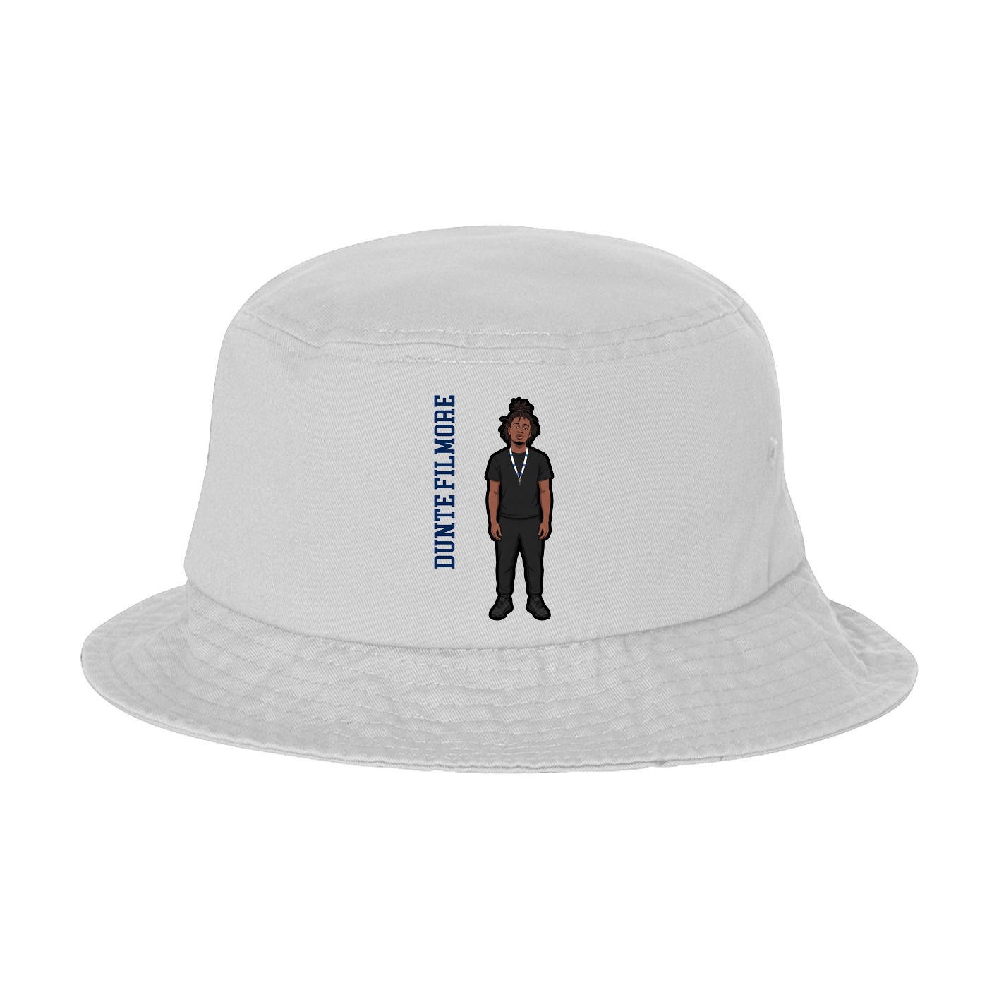 Bucket Cap — Name Vertical in White