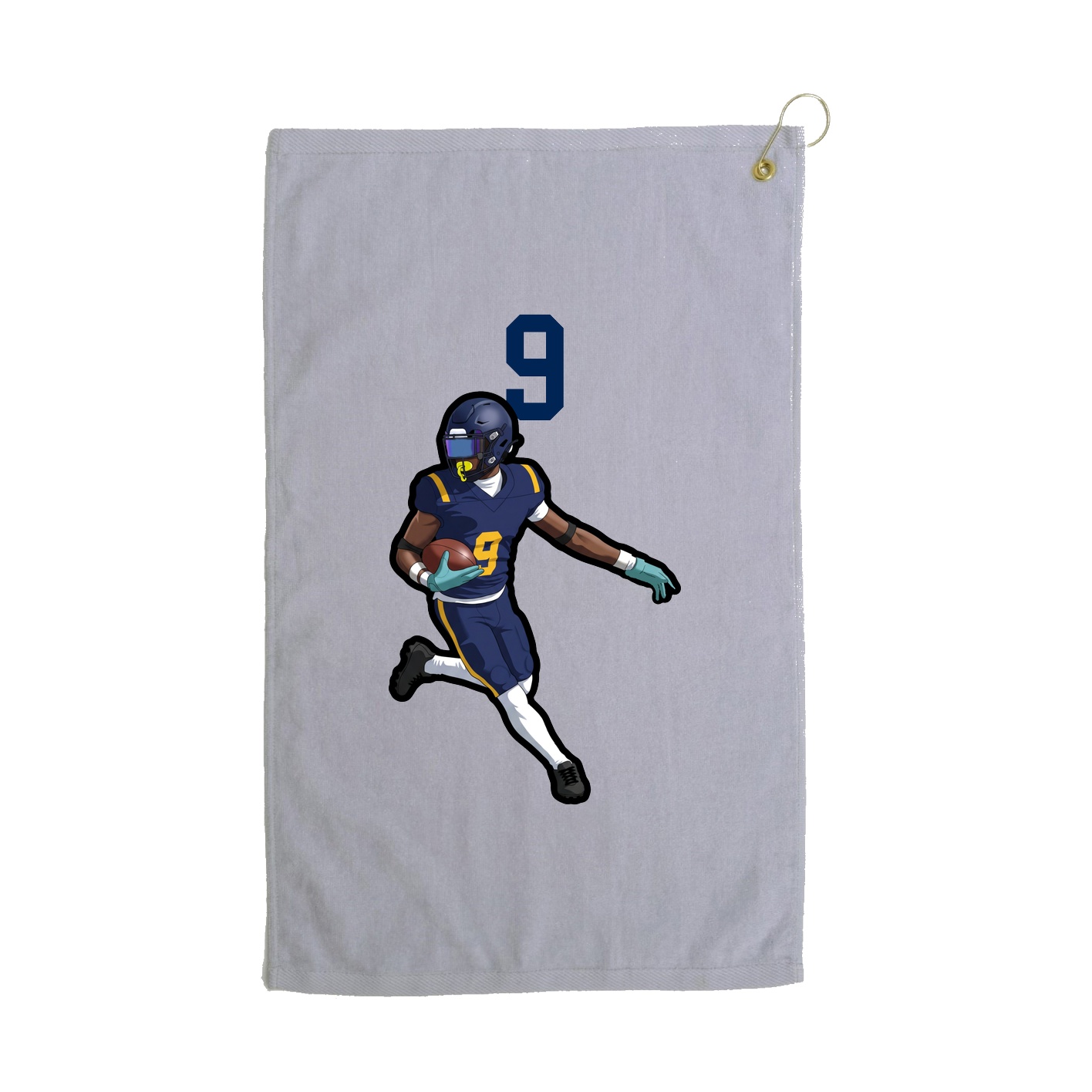 Golf Towel — Number Top in Grey