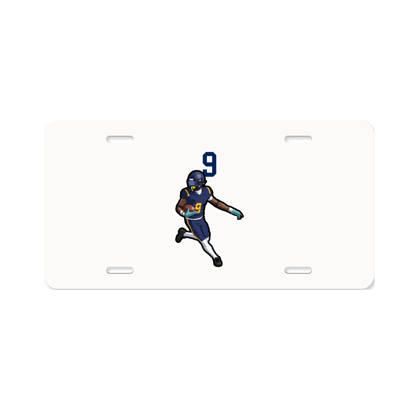 License Plate — Number Top in Classic