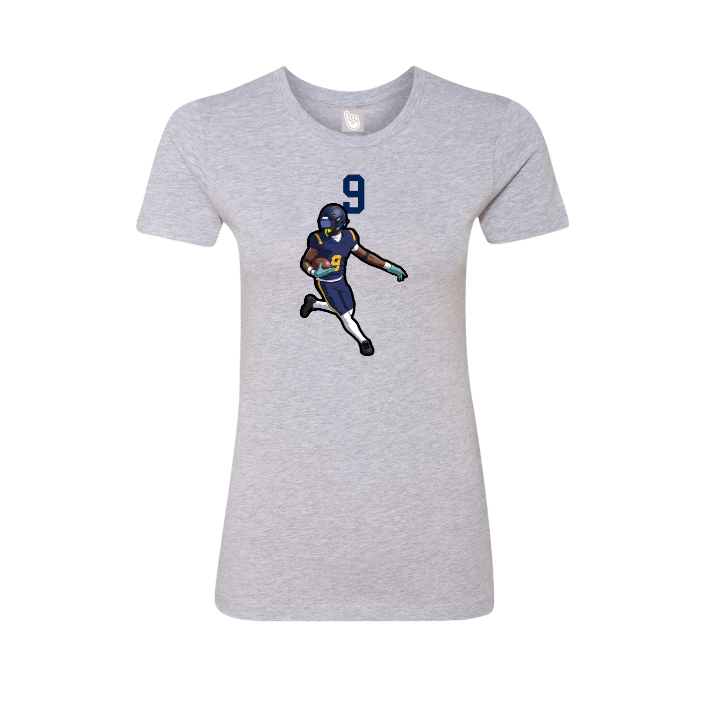 Fitted Women's Tee — Number Top in Grey
