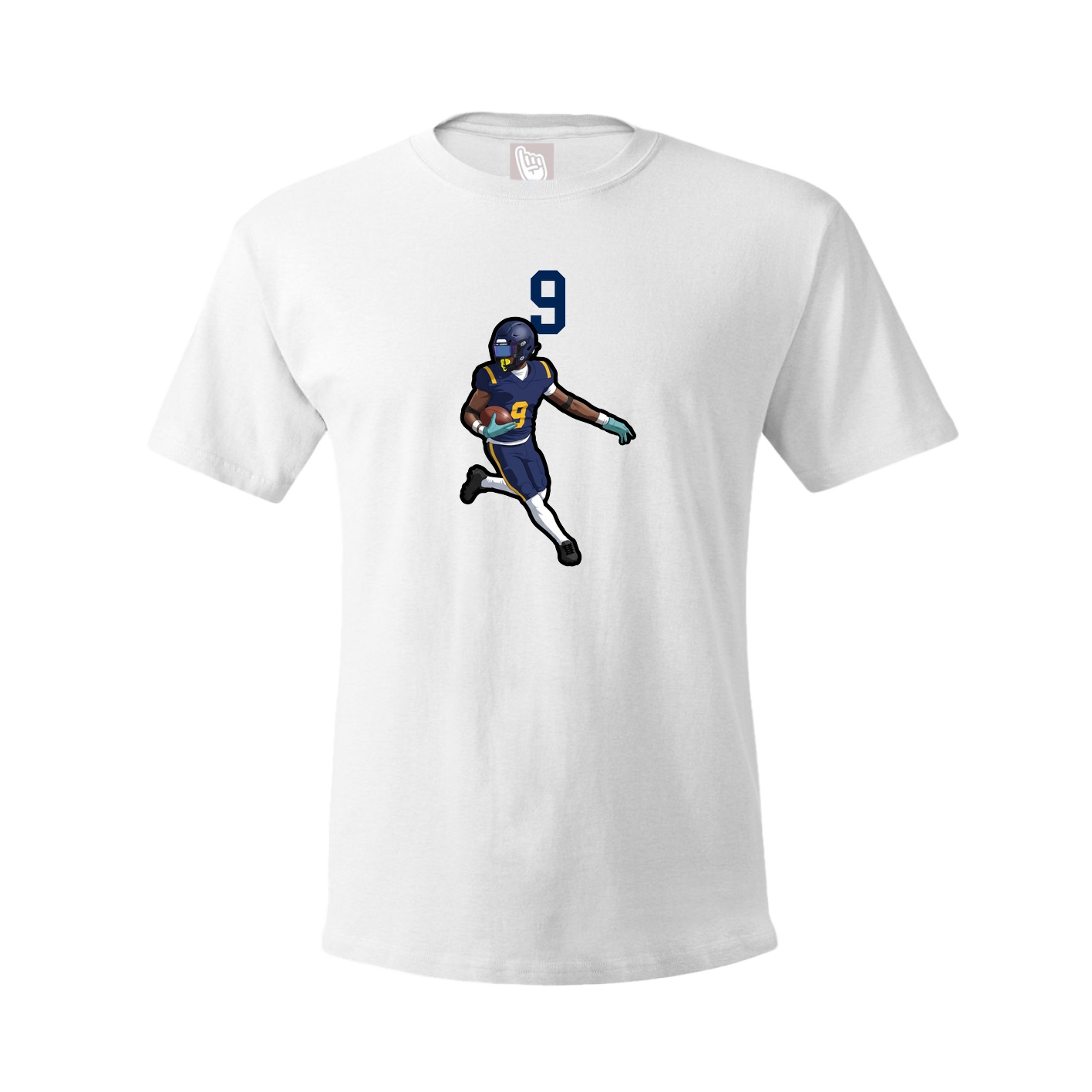 Youth Tee — Number Top in White