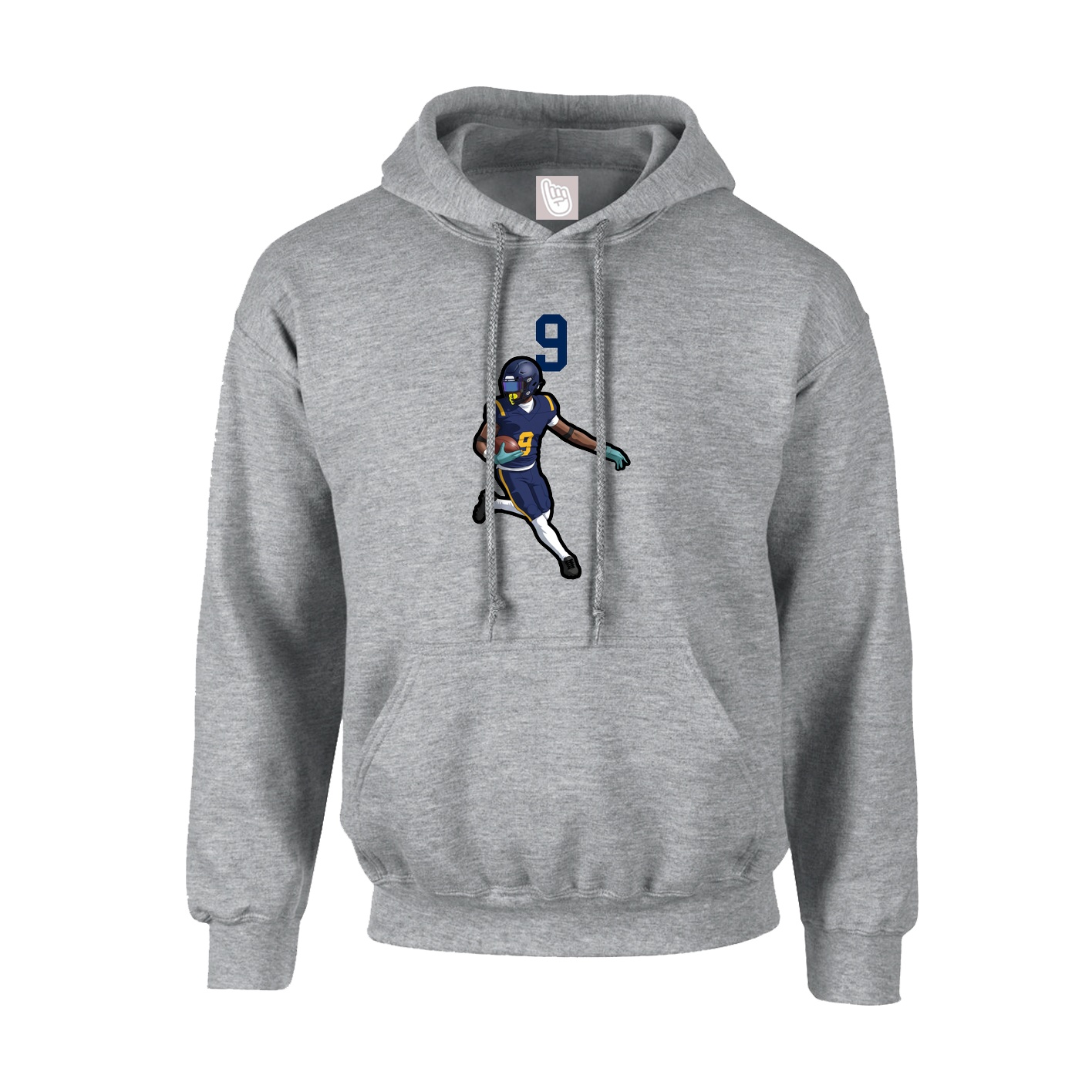 Hoodie — Number Top in Grey