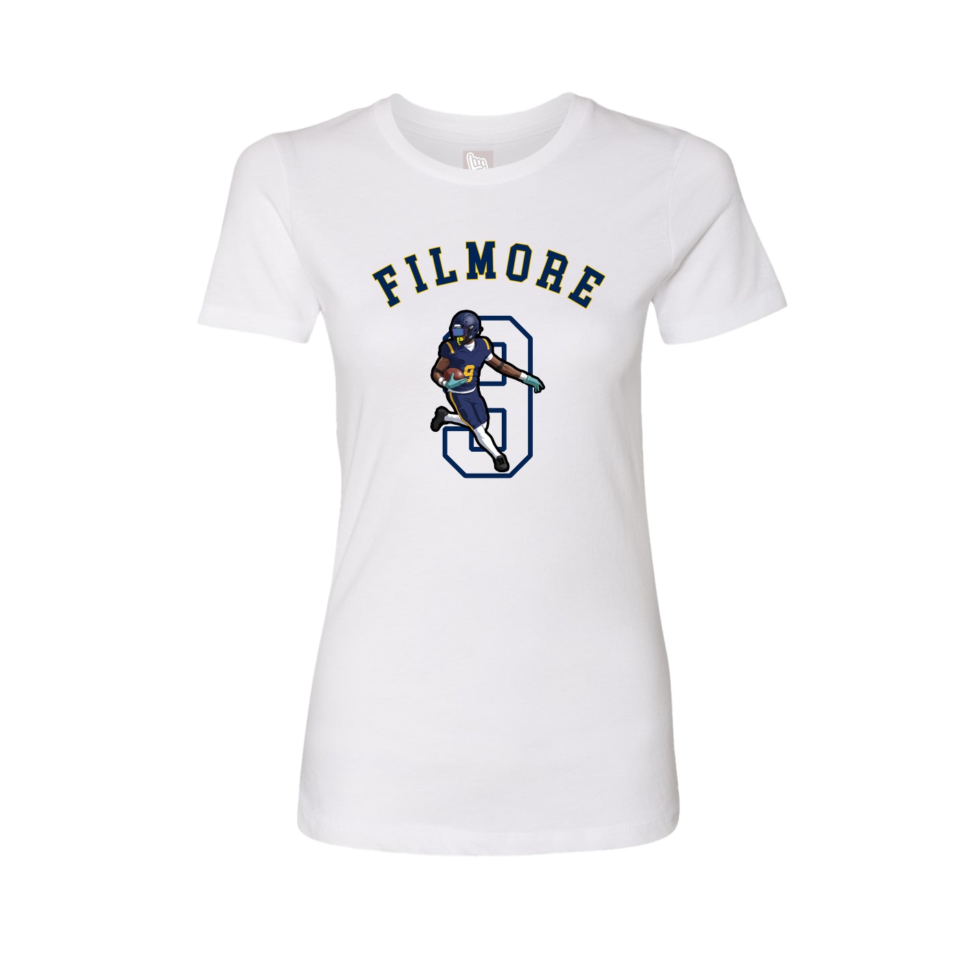 Fitted Women's Tee — Shirsey Arch in White