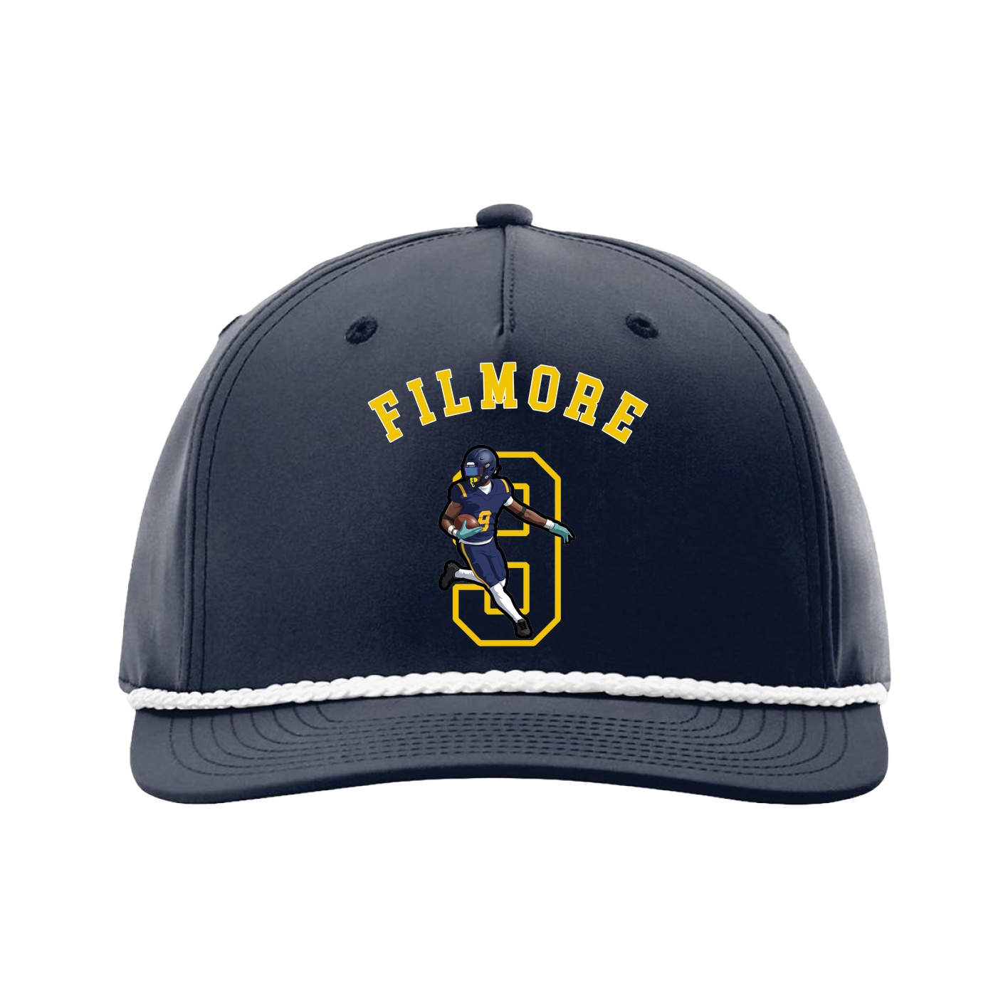 Five-Panel Classic Rope Cap — Shirsey Arch in Navy