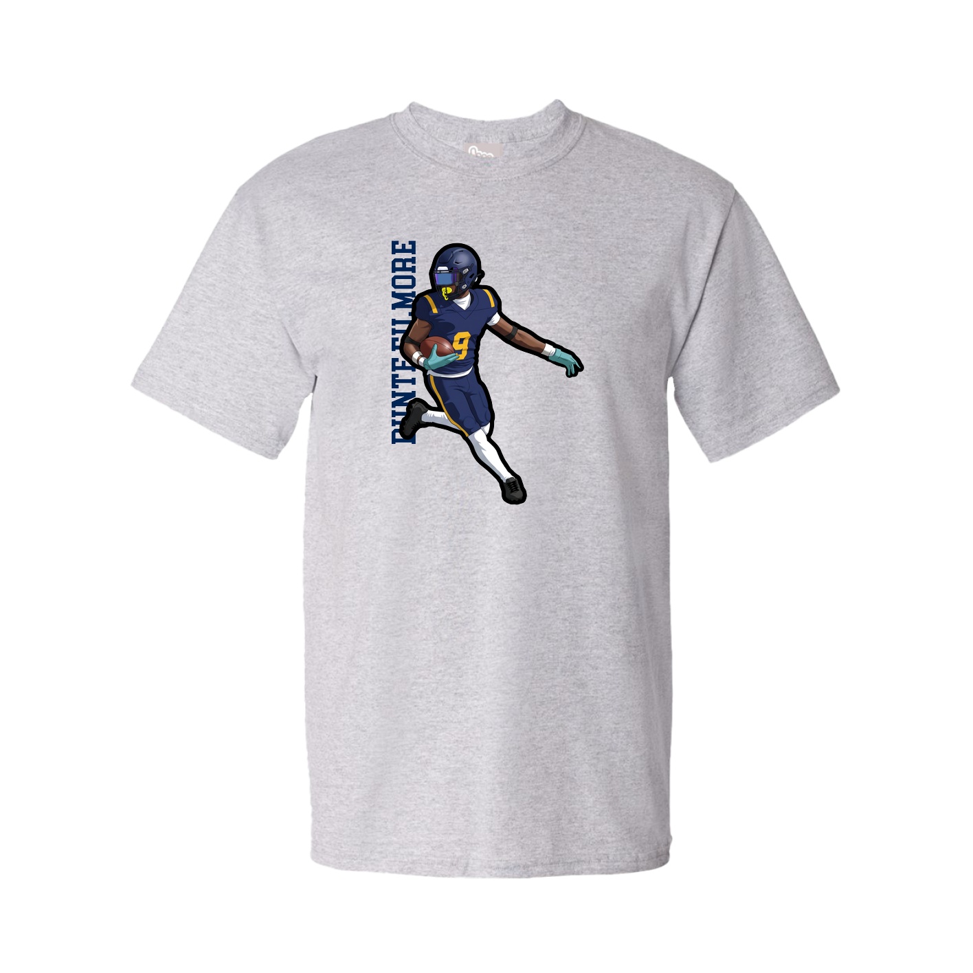Tee — Name Vertical in Grey