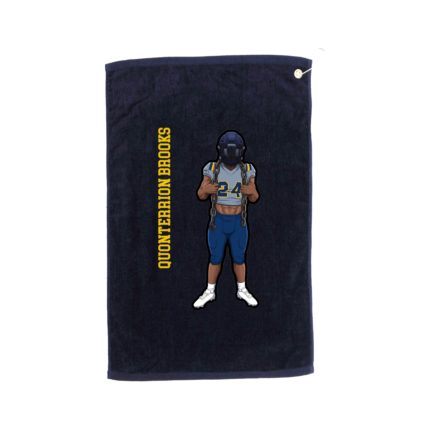 Golf Towel — Name Vertical in Navy