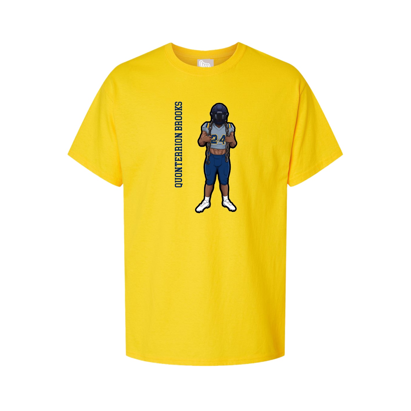 Tee — Name Vertical in Gold