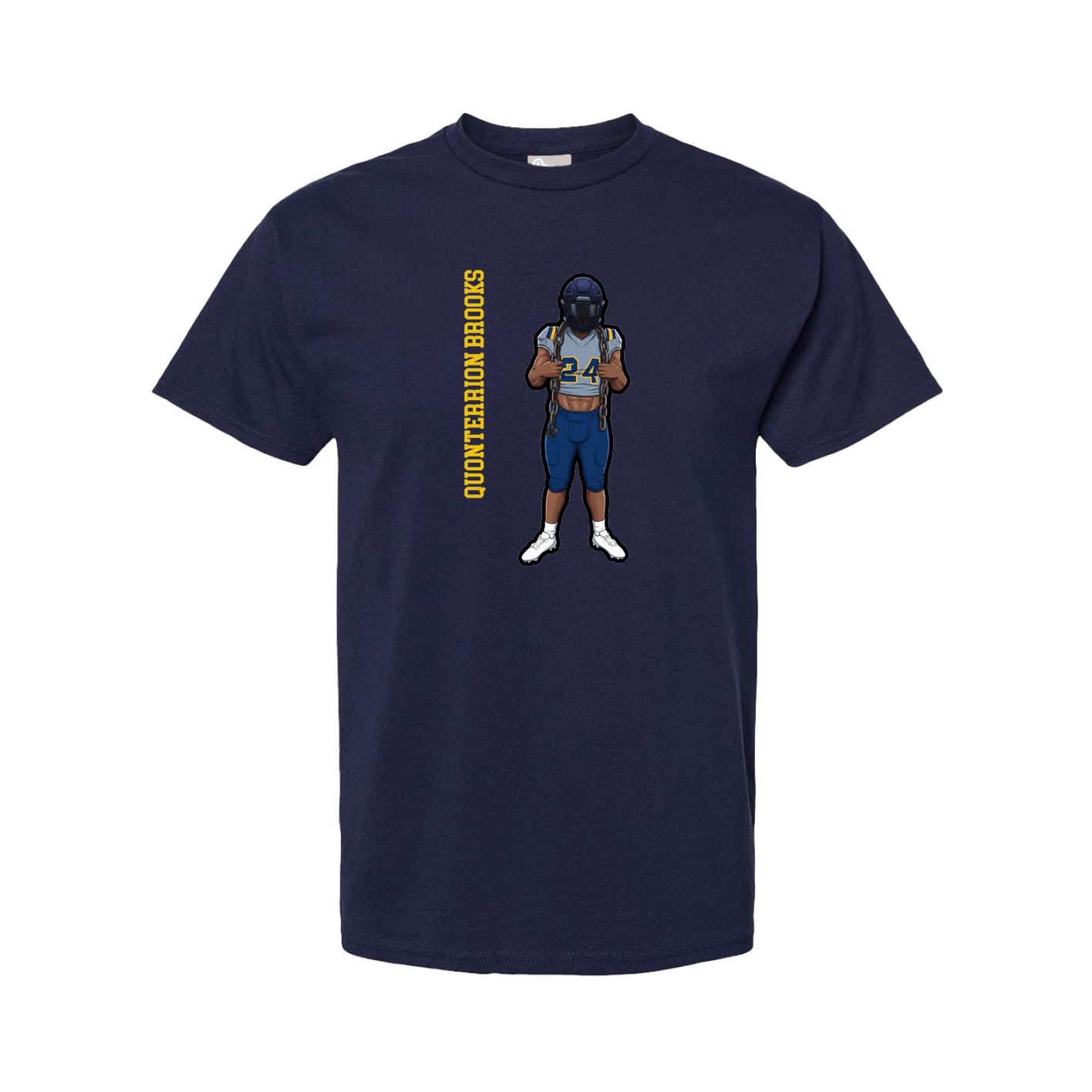 Tee — Name Vertical in Navy