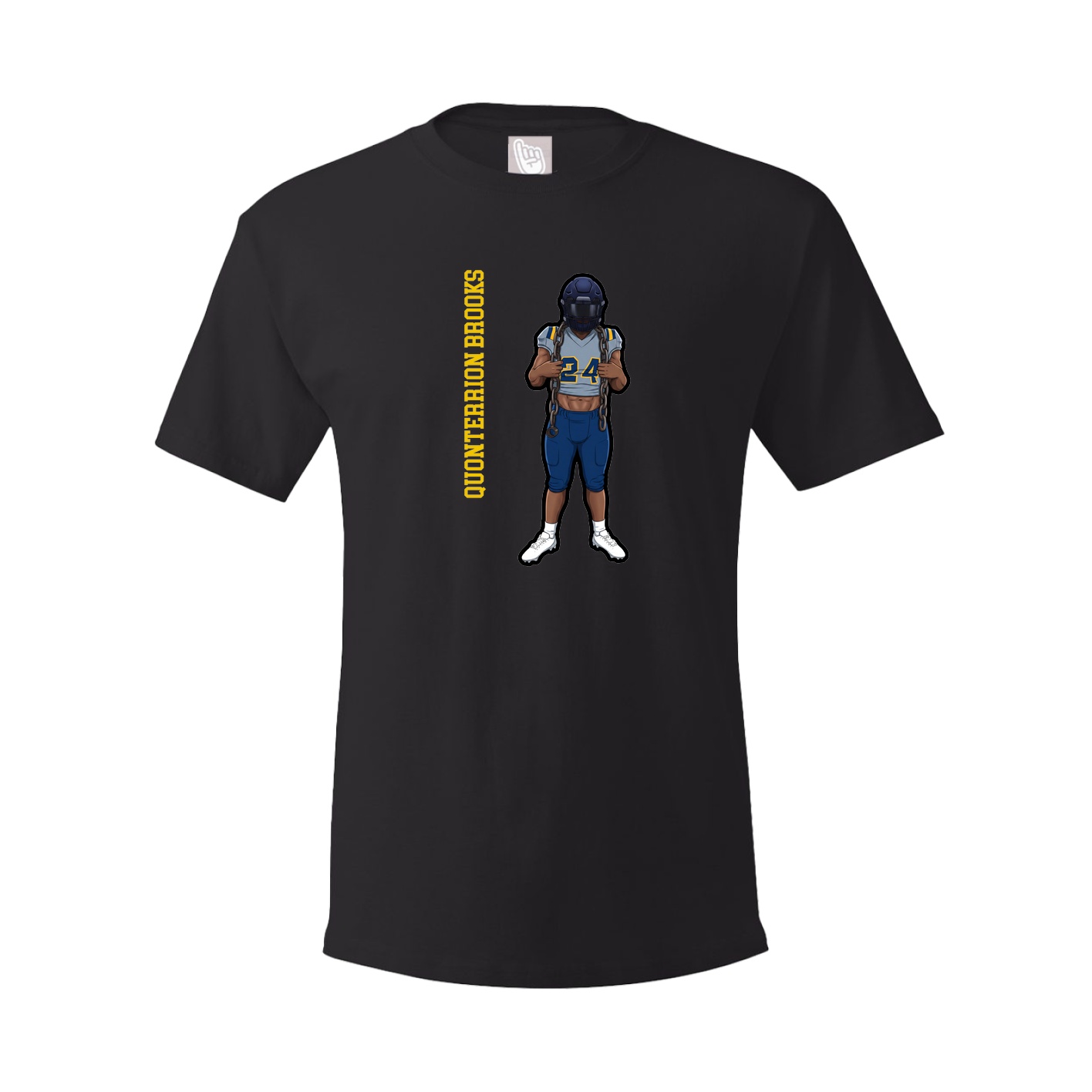 Youth Tee — Name Vertical in Black