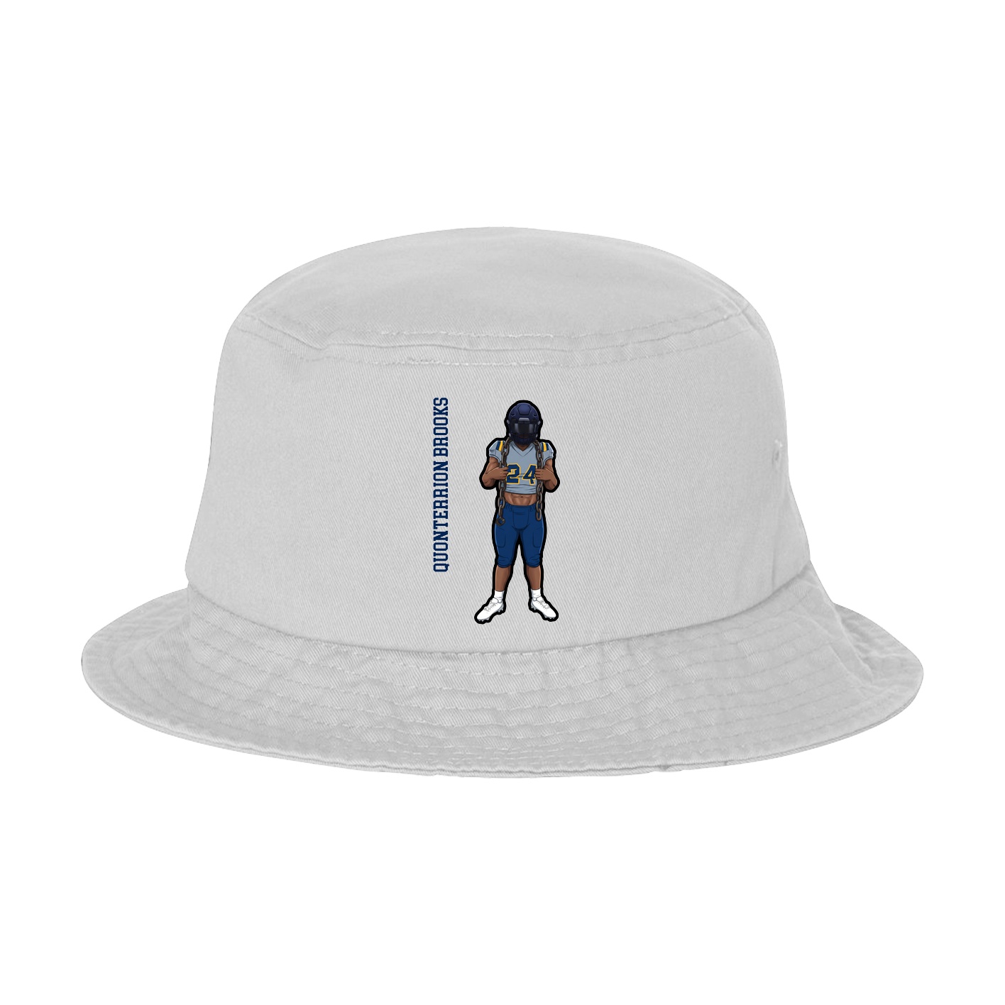 Bucket Cap — Name Vertical in White