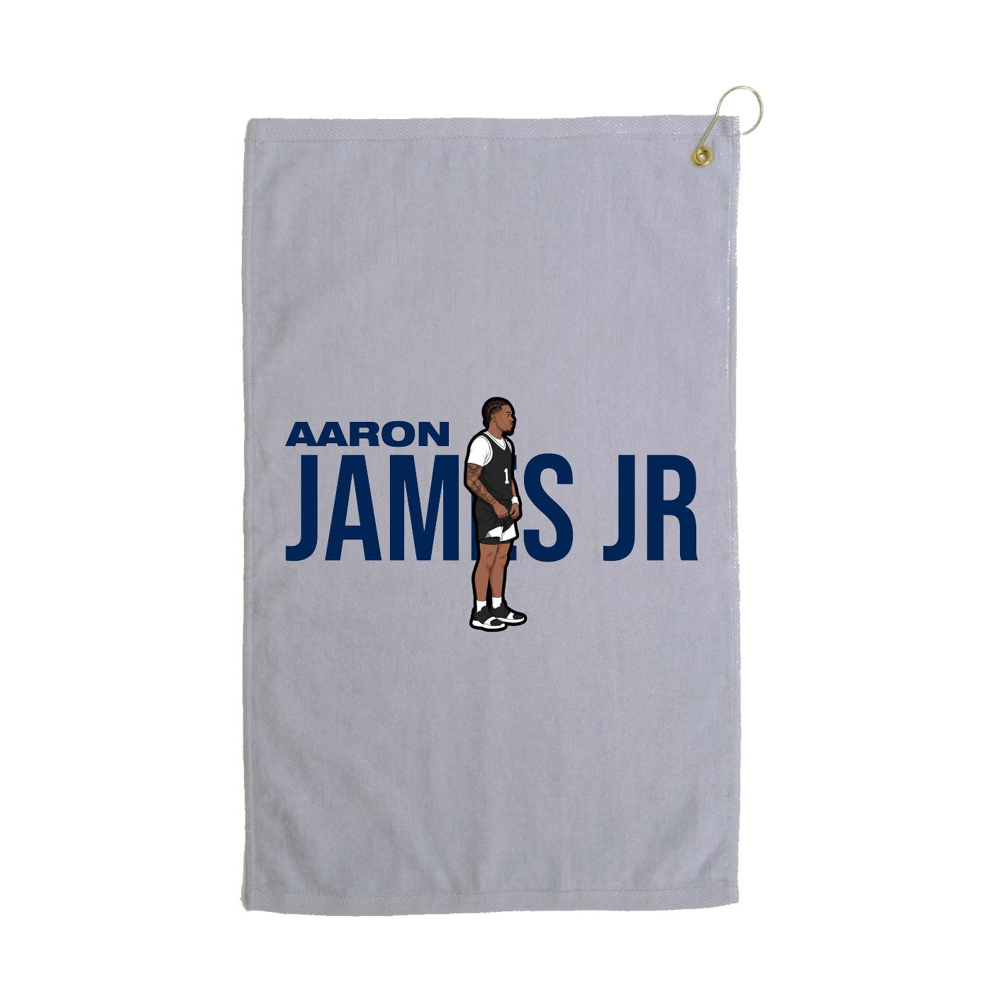 Golf Towel — Player Name in Grey