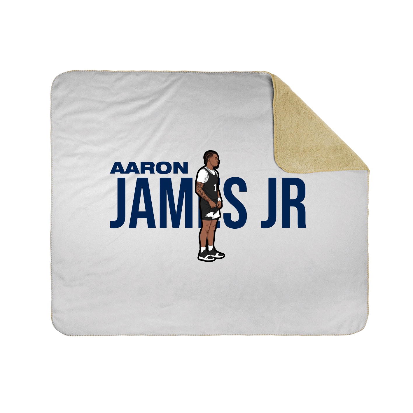 Throw Blanket — Player Name in White