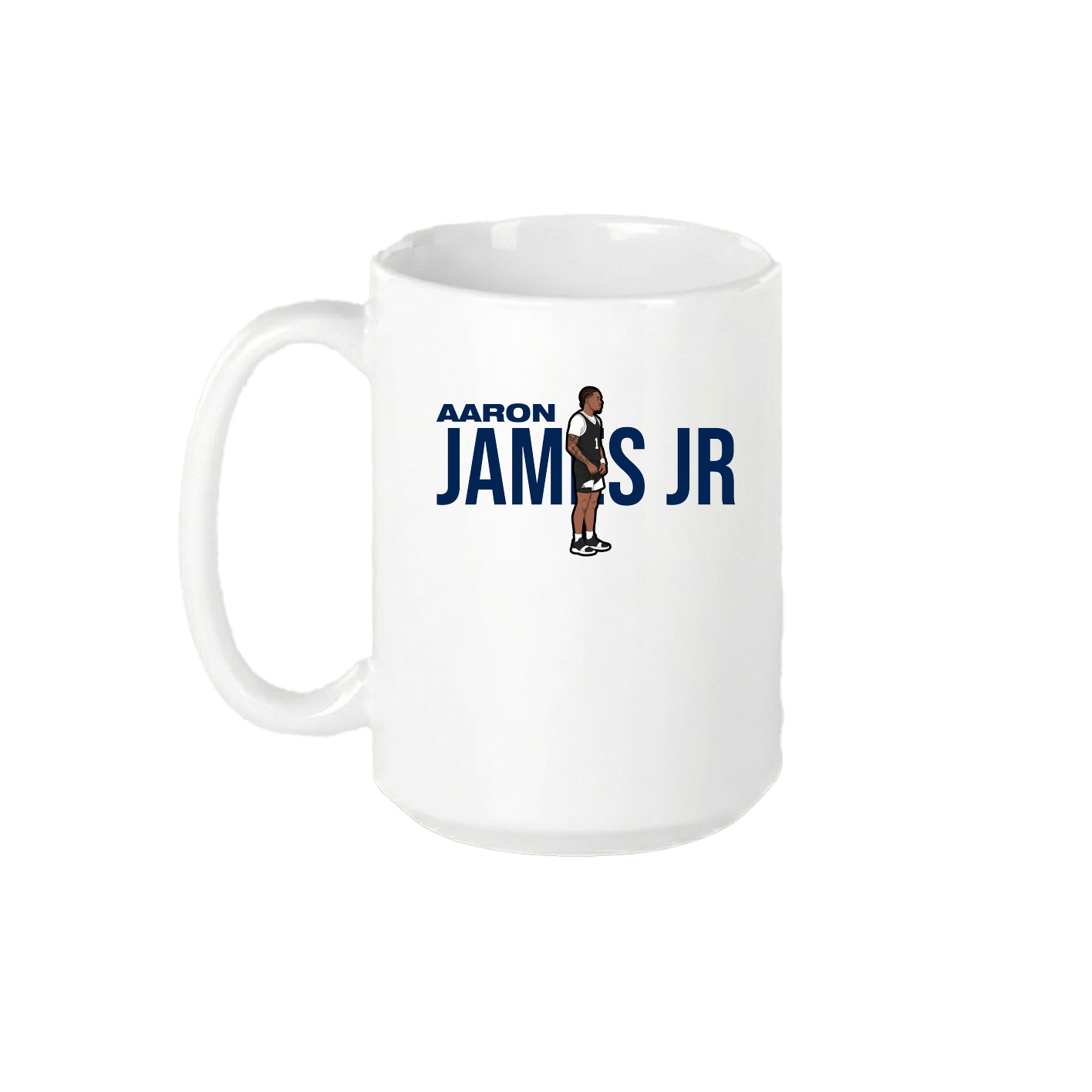 15oz Coffee Mug — Player Name in White