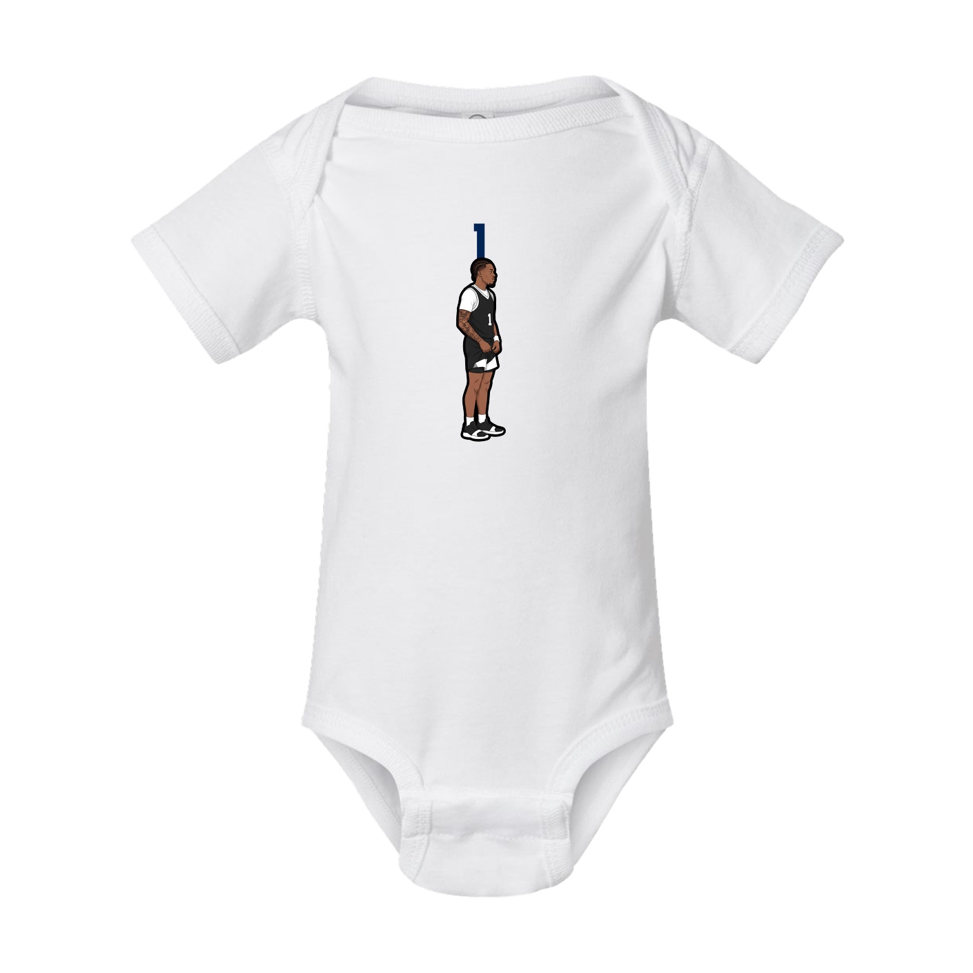 Baby Onesie — Number Top in White