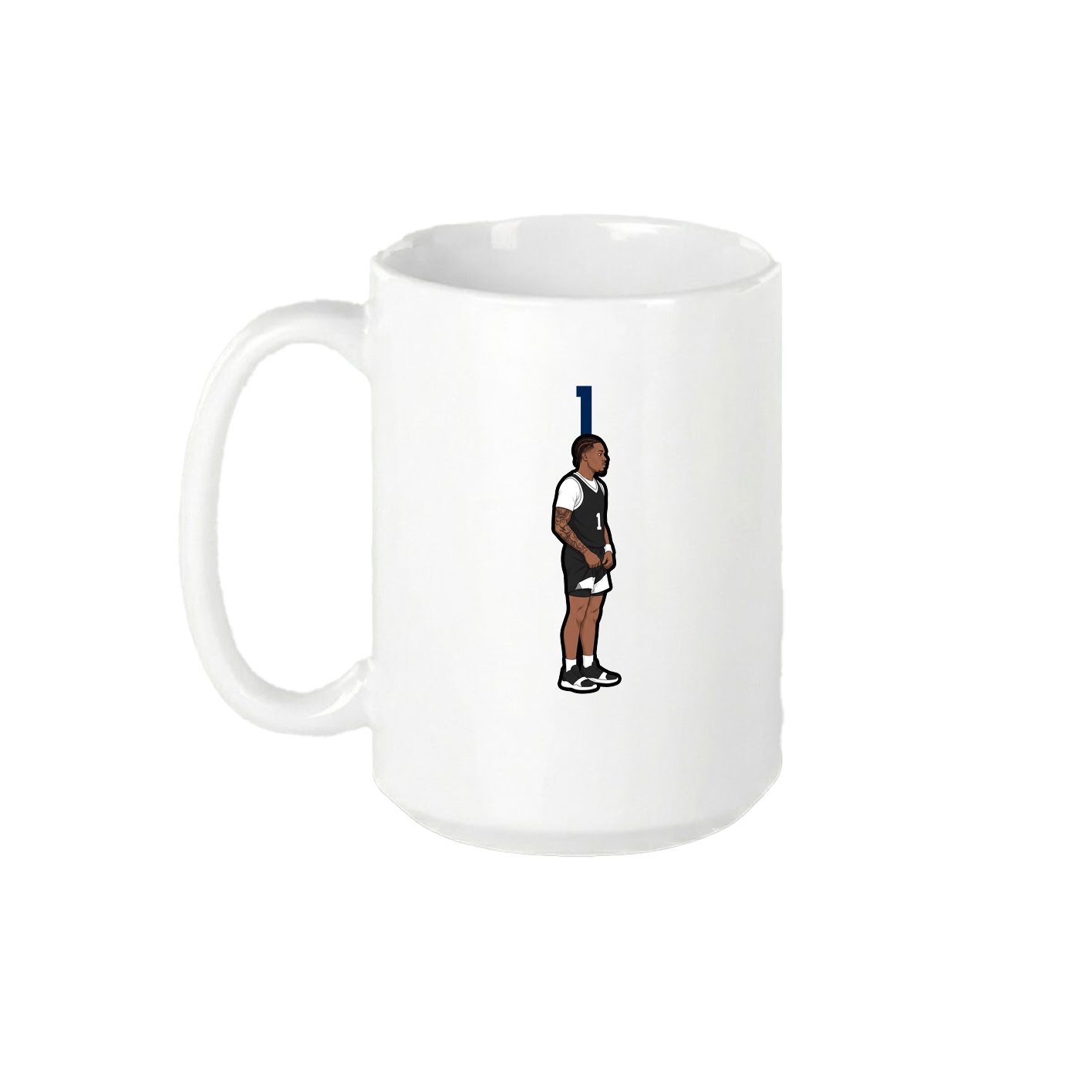 15oz Coffee Mug — Number Top in White