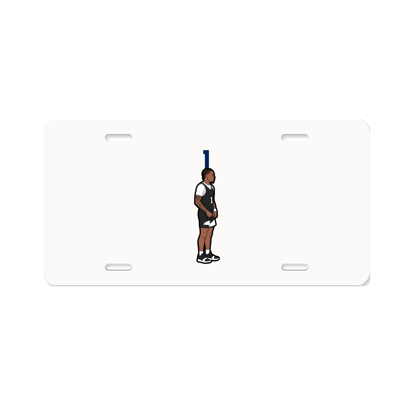 License Plate — Number Top in Classic