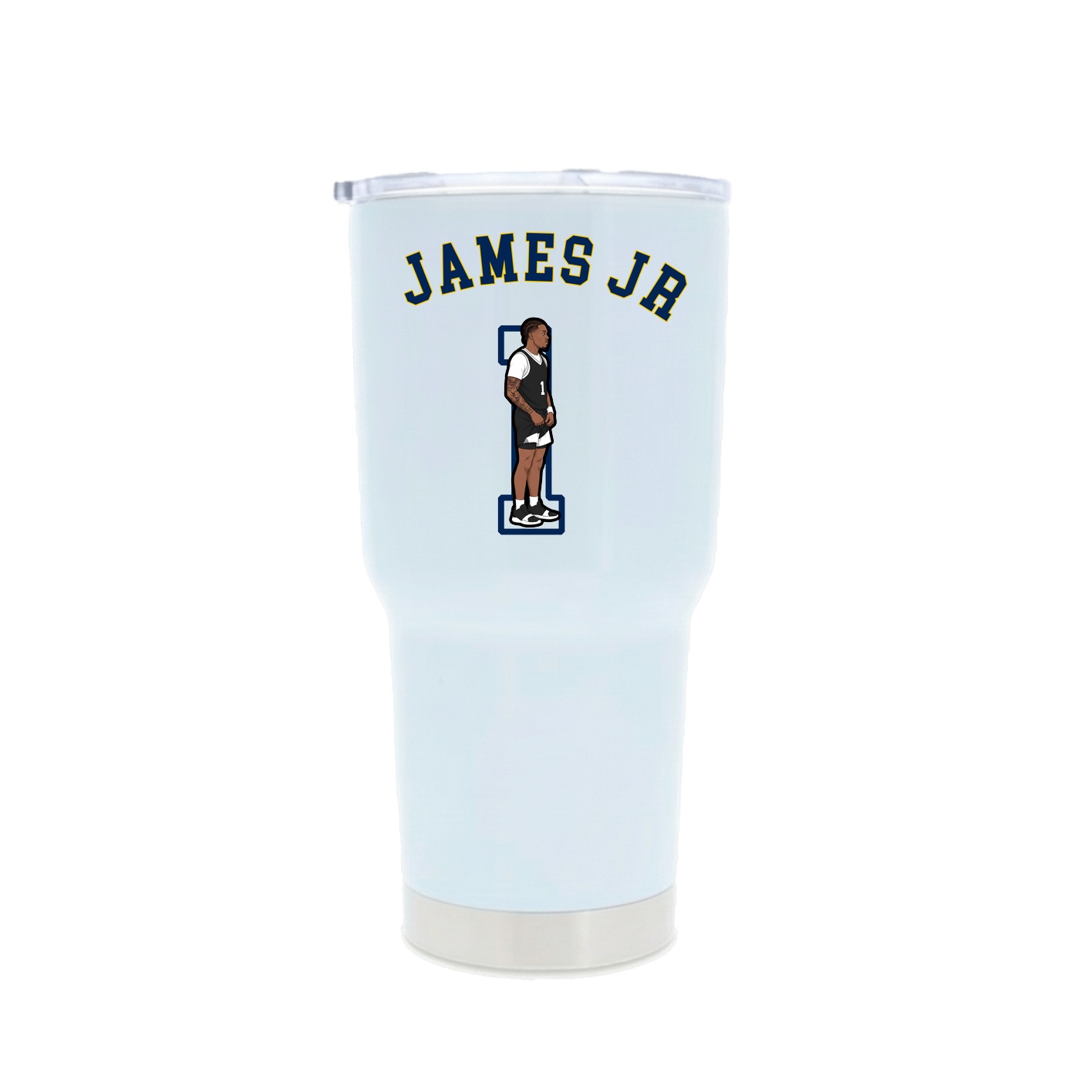 30oz Stainless Steel Tumbler — Shirsey Arch in White