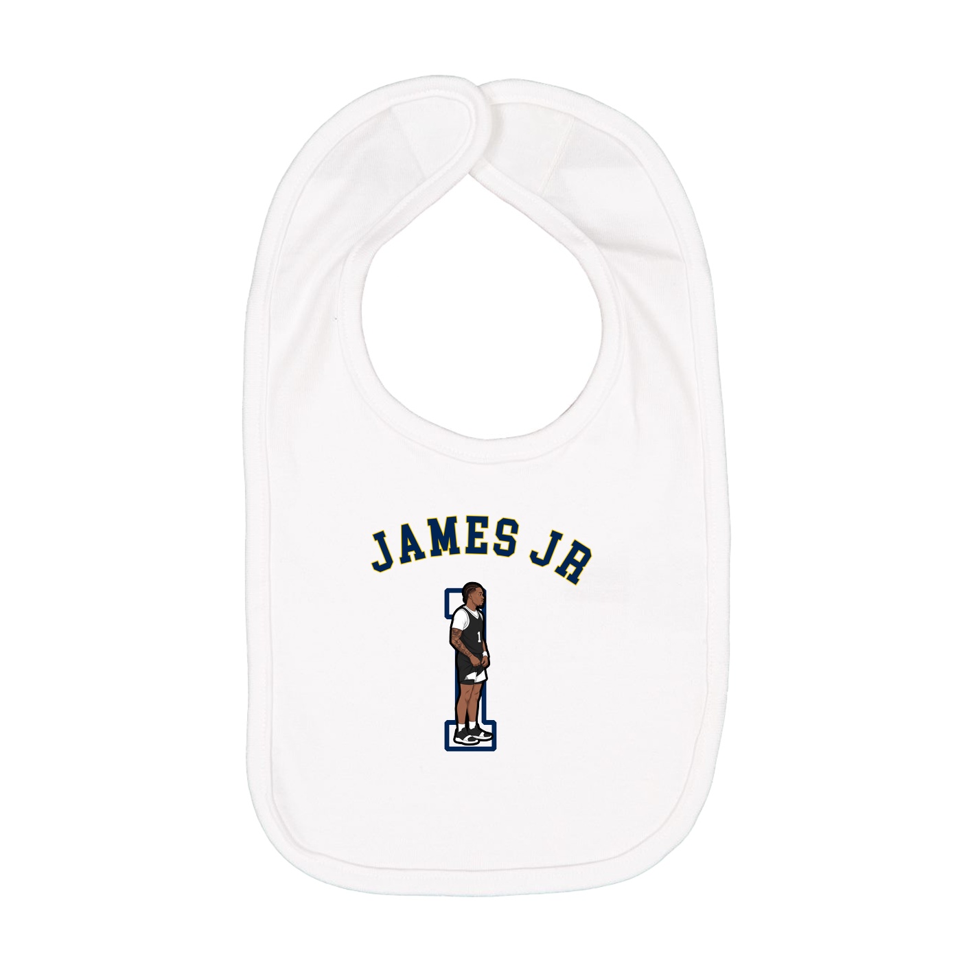 Infant Bib — Shirsey Arch in White