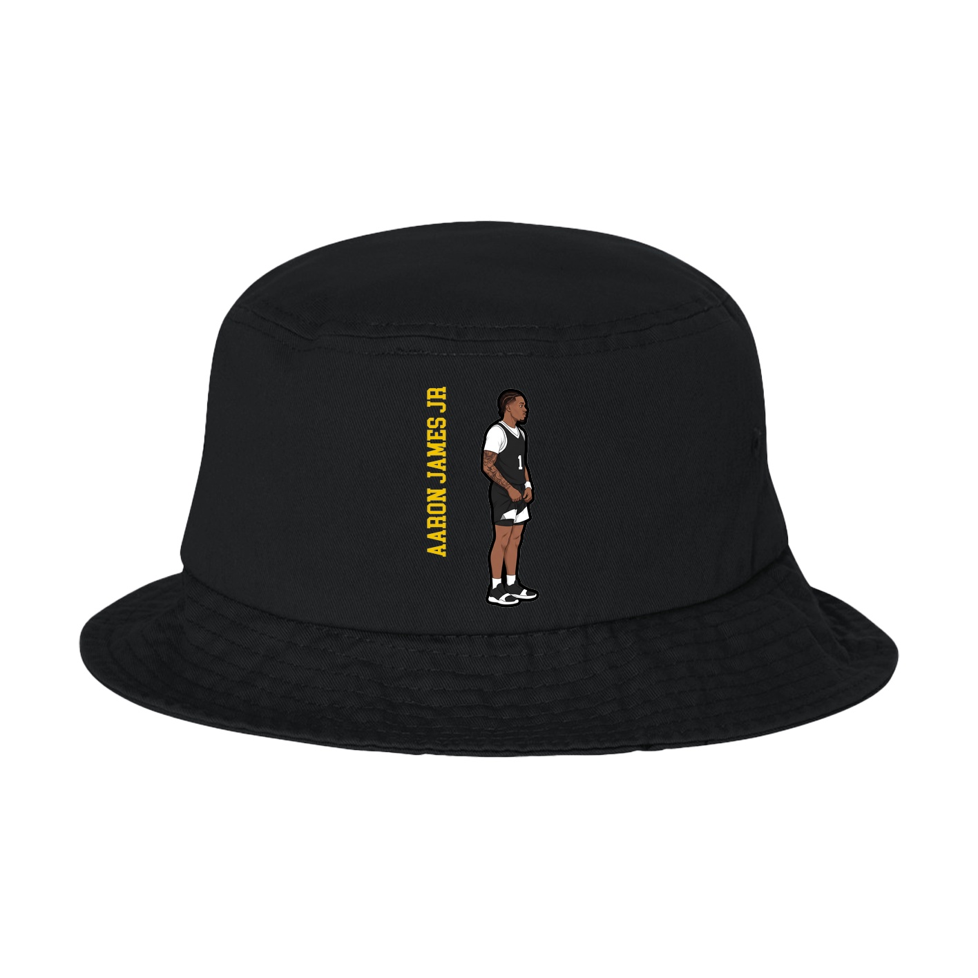 Bucket Cap — Name Vertical in Black