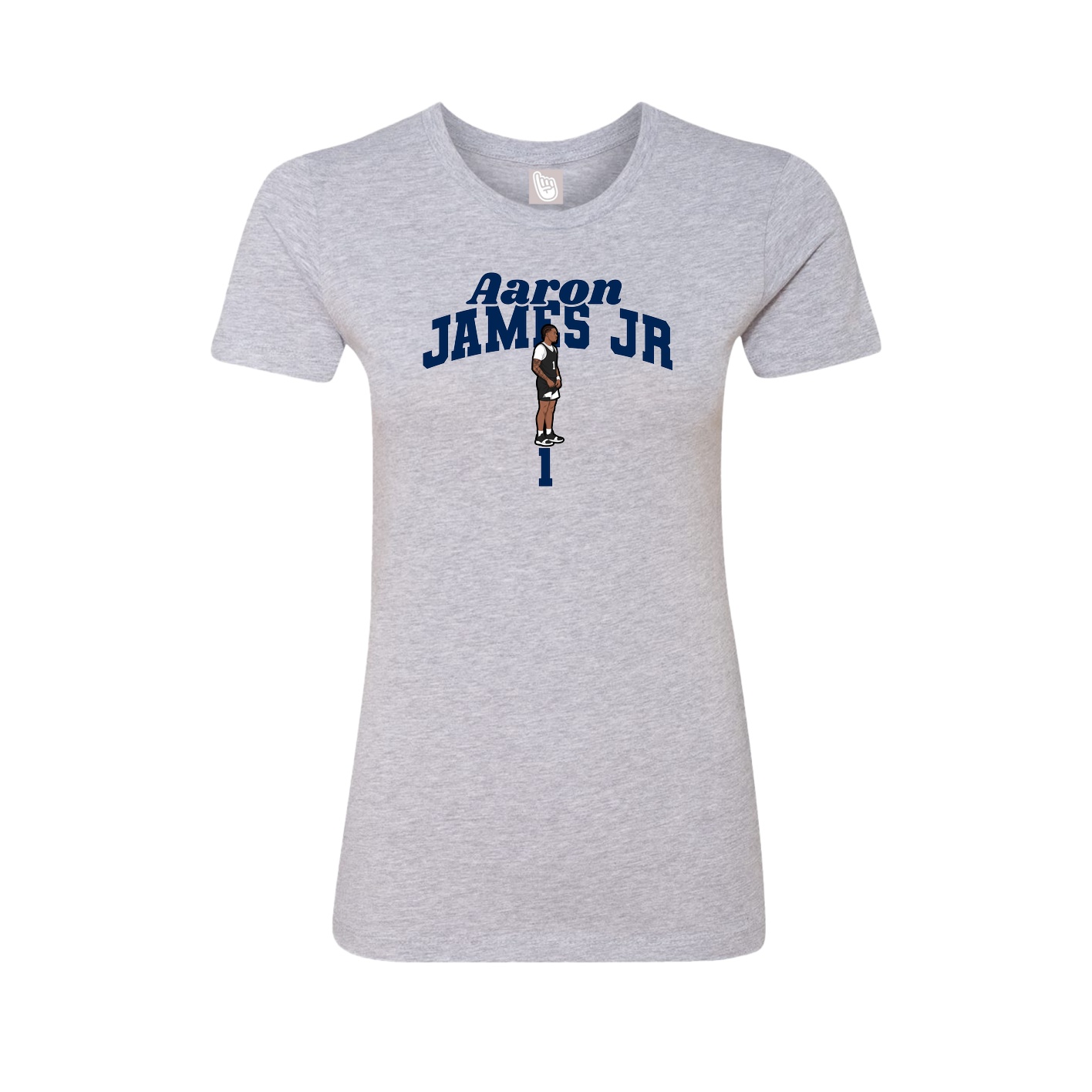 Fitted Women's Tee — Signature Arch in Grey