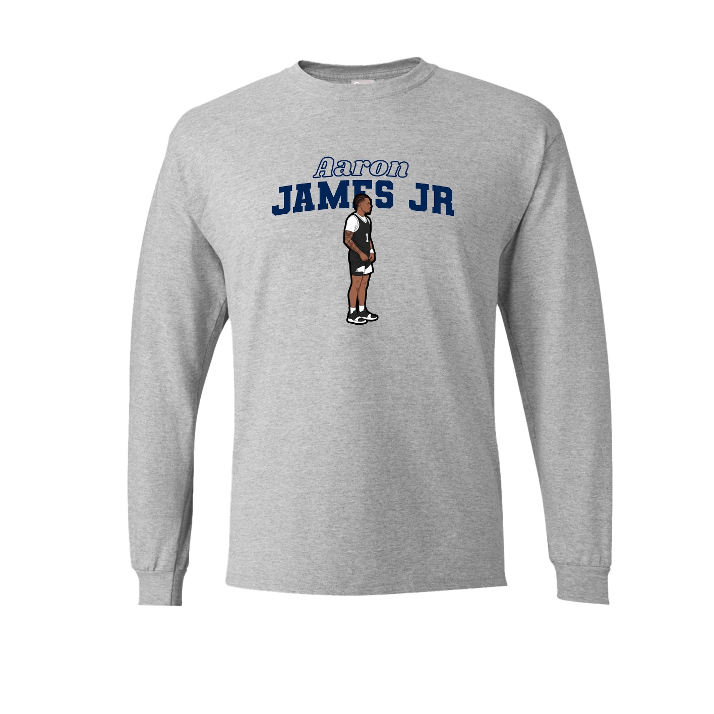 Long Sleeve Tee — Name Arch in Grey