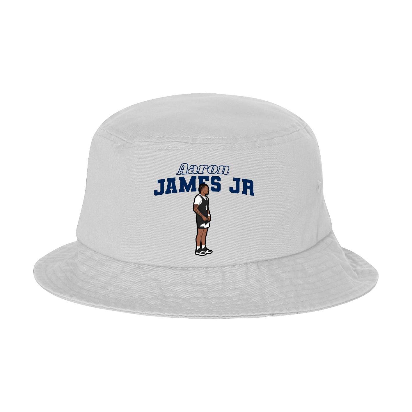 Bucket Cap — Name Arch in White