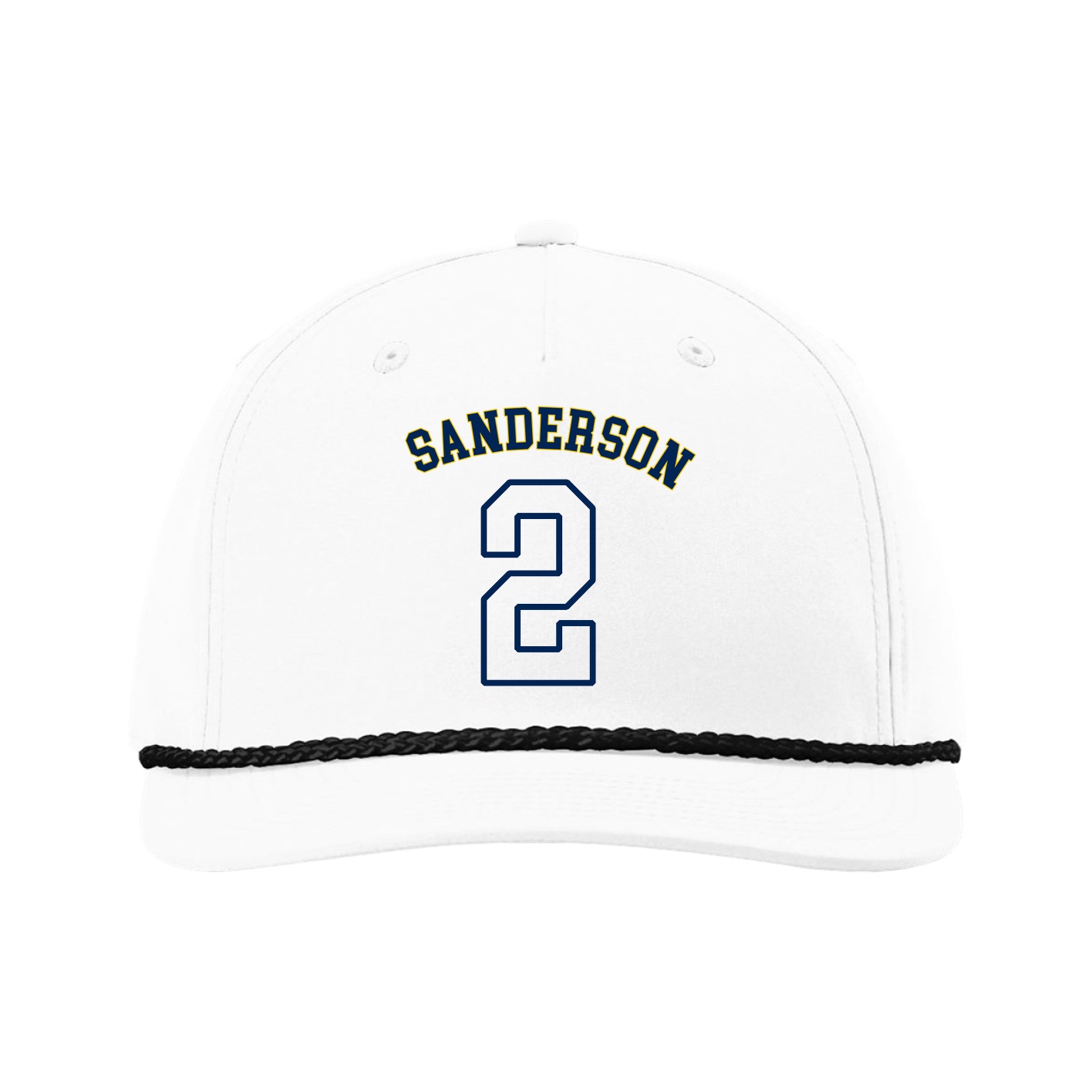 Five-Panel Classic Rope Cap — Shirsey Arch in White