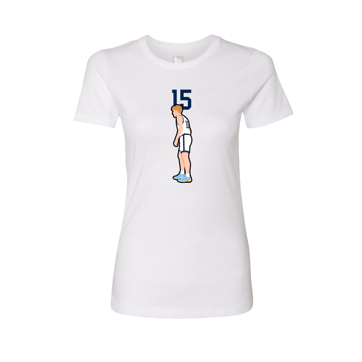 Fitted Women's Tee — Number Top in White