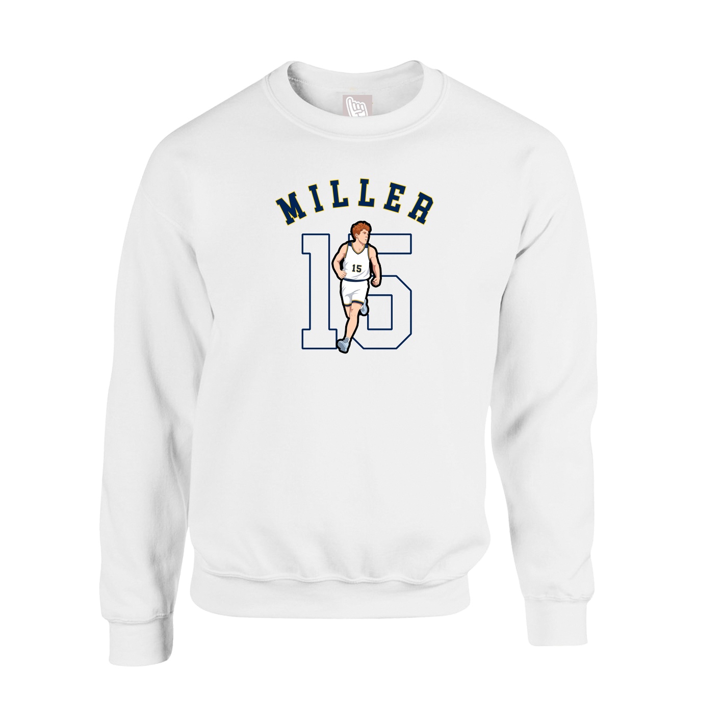 Fleece Crew — Shirsey Arch in White