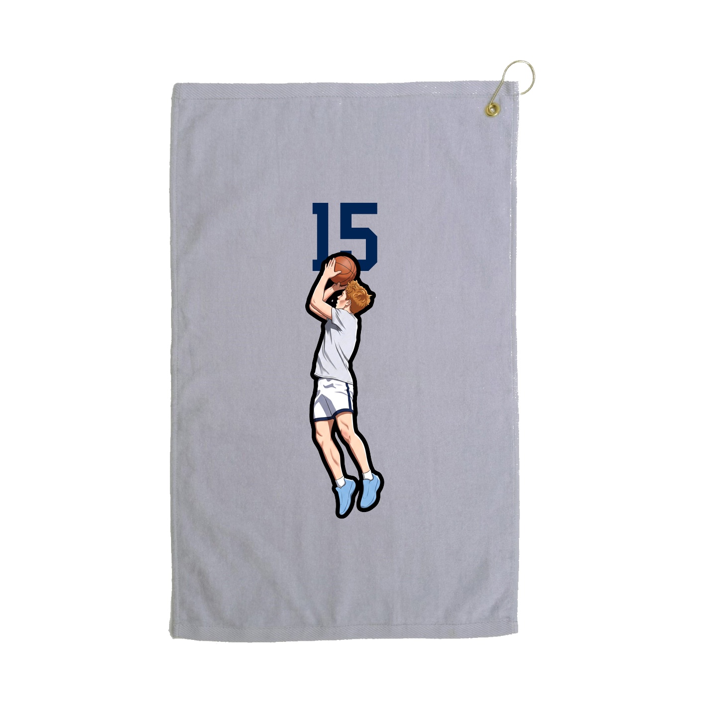Golf Towel — Number Top in Grey