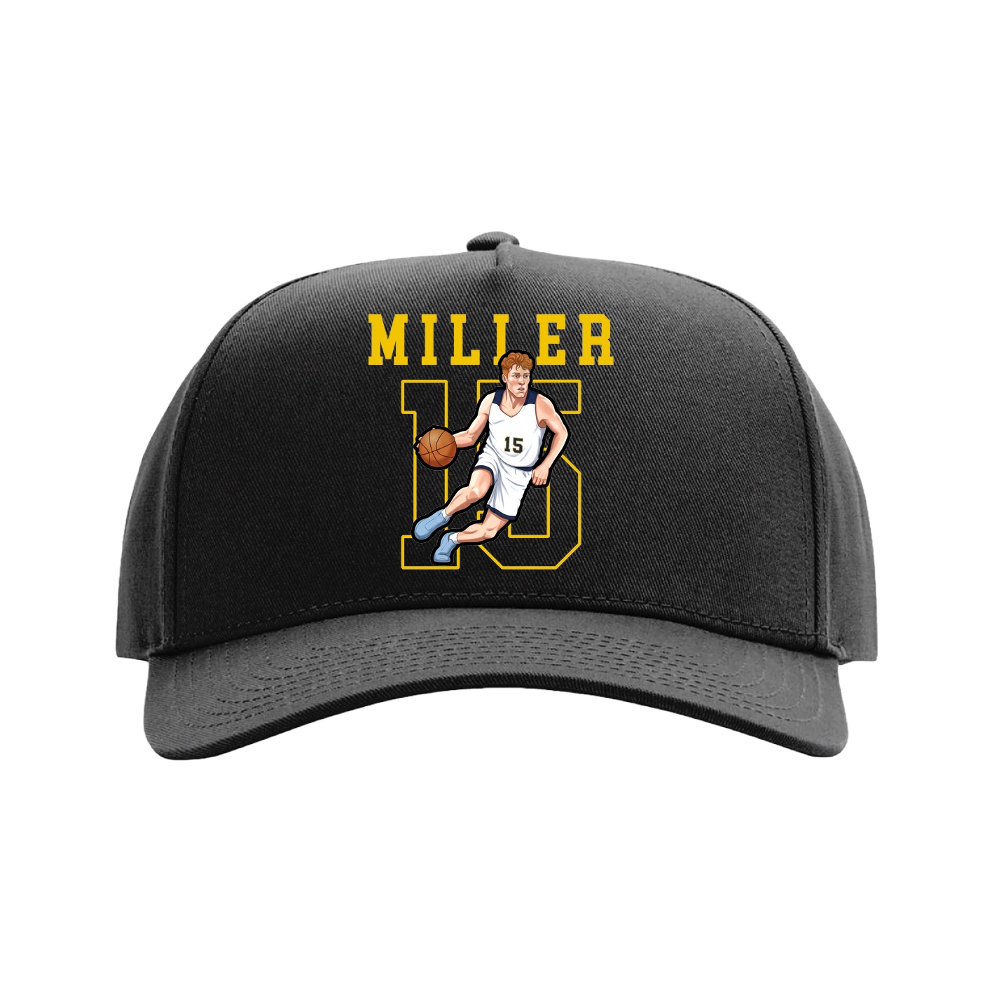 Full Fabric Five-Panel Champ Cap — Shirsey in Black